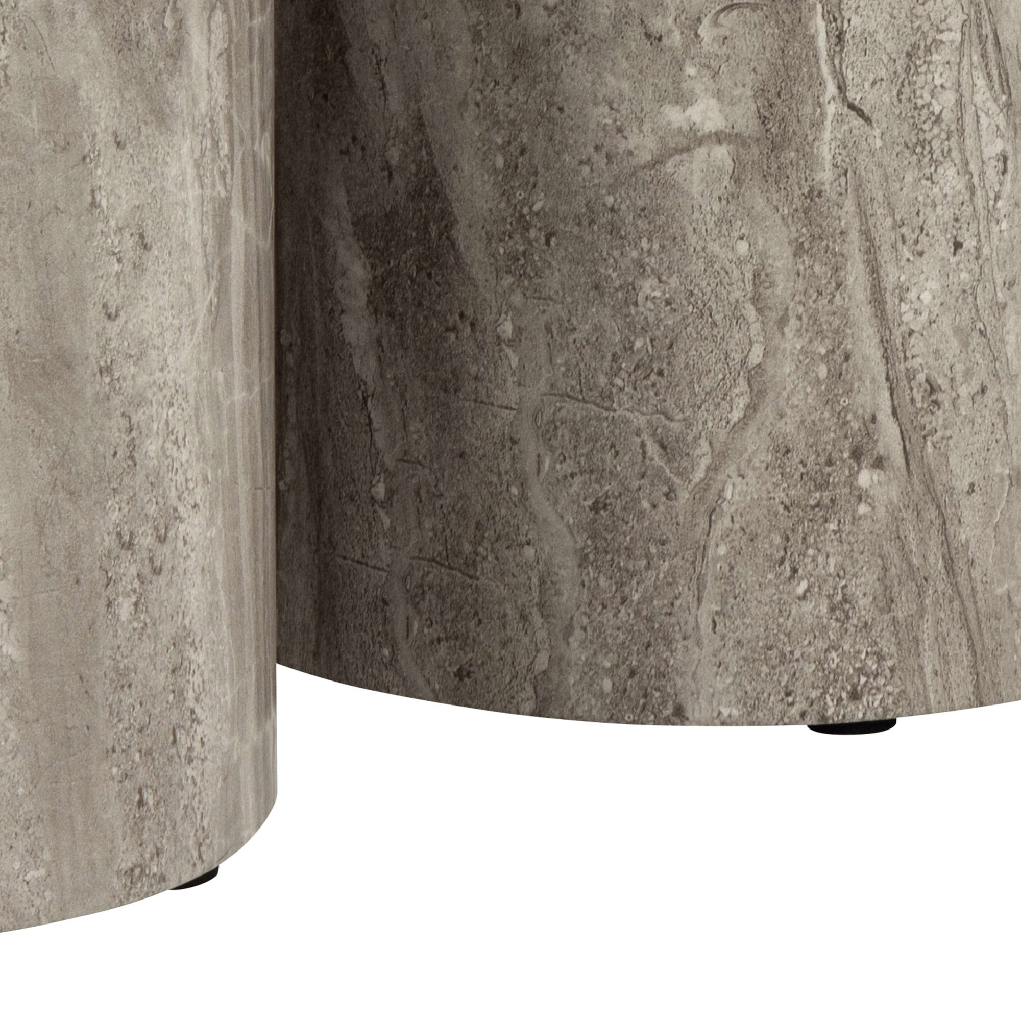 ACTONA GROUP Blumentisch »Dice«, (Set, 2 St., Im Set 2 Stück), Rund Blumenständer Satz, grau Mamor rau Papier, 2 stk, Ø34x70cm