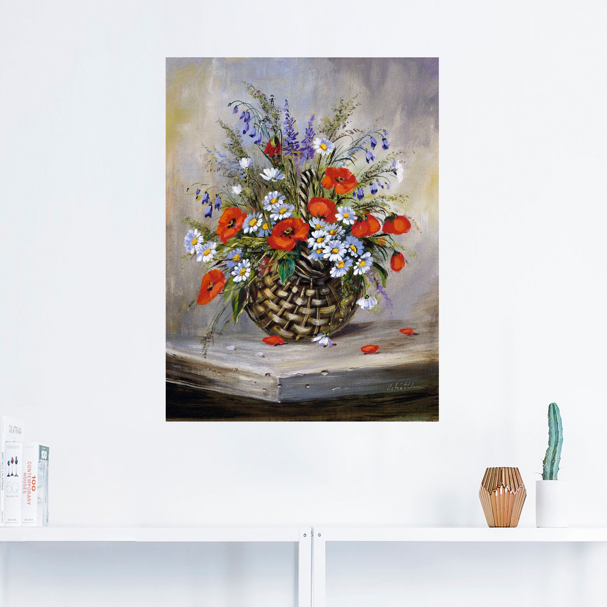 Blumen, Größen BAUR | Poster Wandaufkleber Korb«, als St.), versch. Leinwandbild, »Blumiger (1 Wandbild Artland oder bestellen in