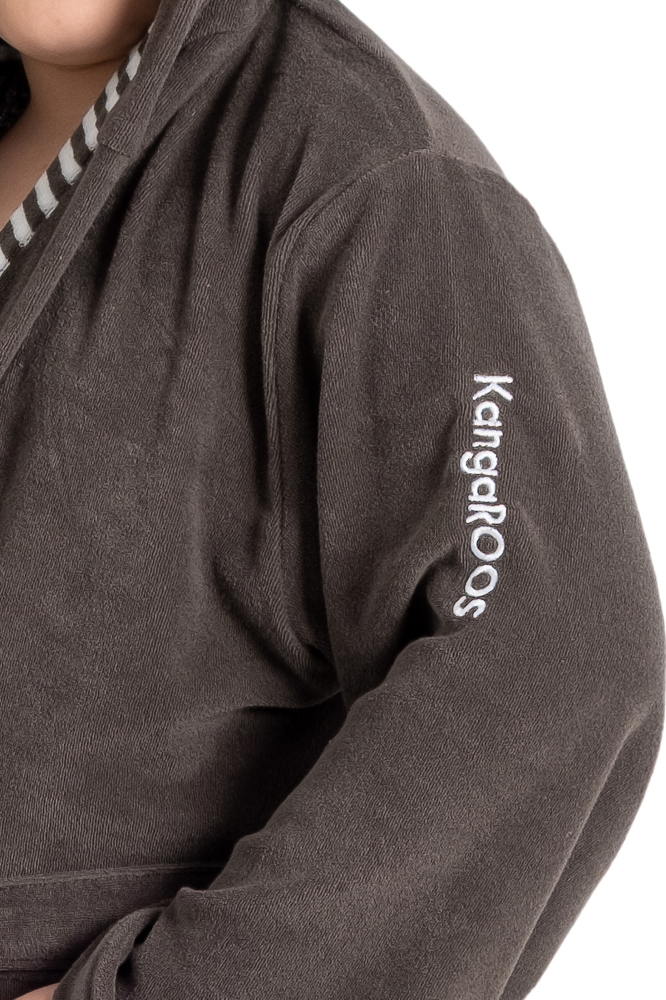 KangaROOS Kinderbademantel »Dalia, Ideal für Zuhause, Schwimmbad oder im Urlaub« 1 Stk. Uni-Farben mit Streifen