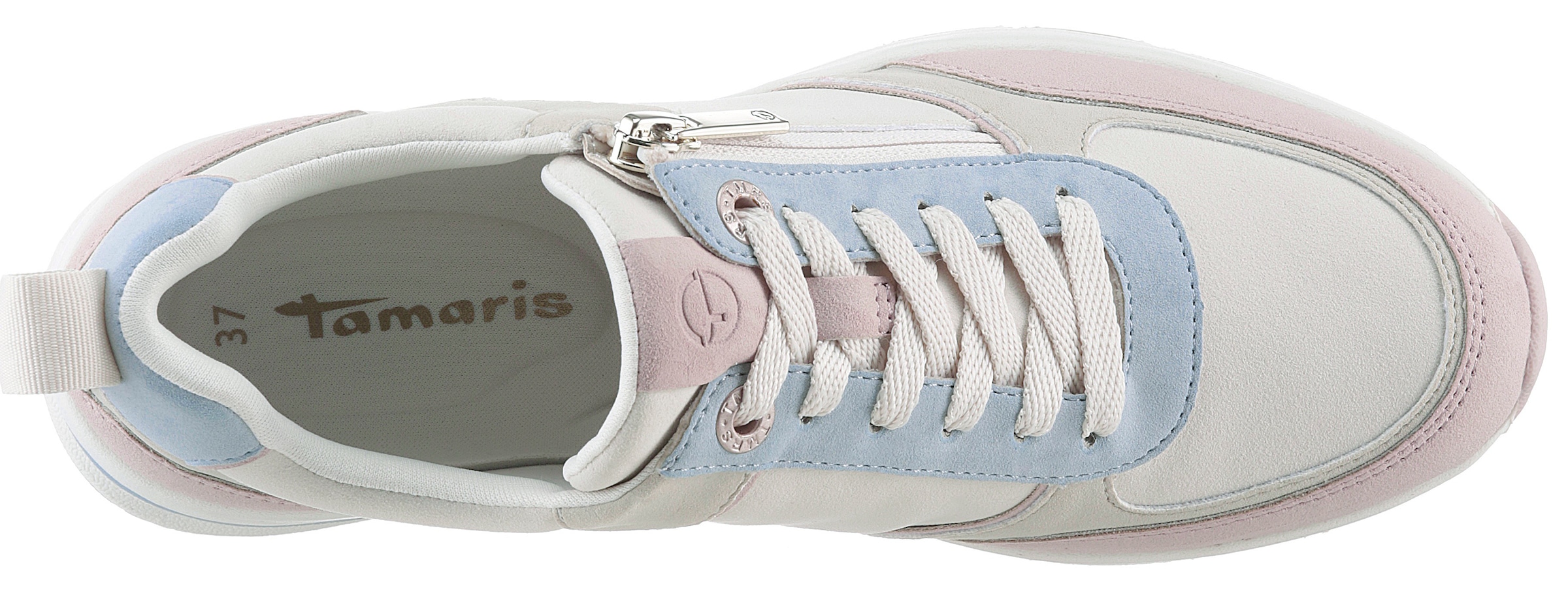 Tamaris Keilsneaker, Freizeitschuh, Halbschuh, Schnürschuh mit Außenreißverschluss