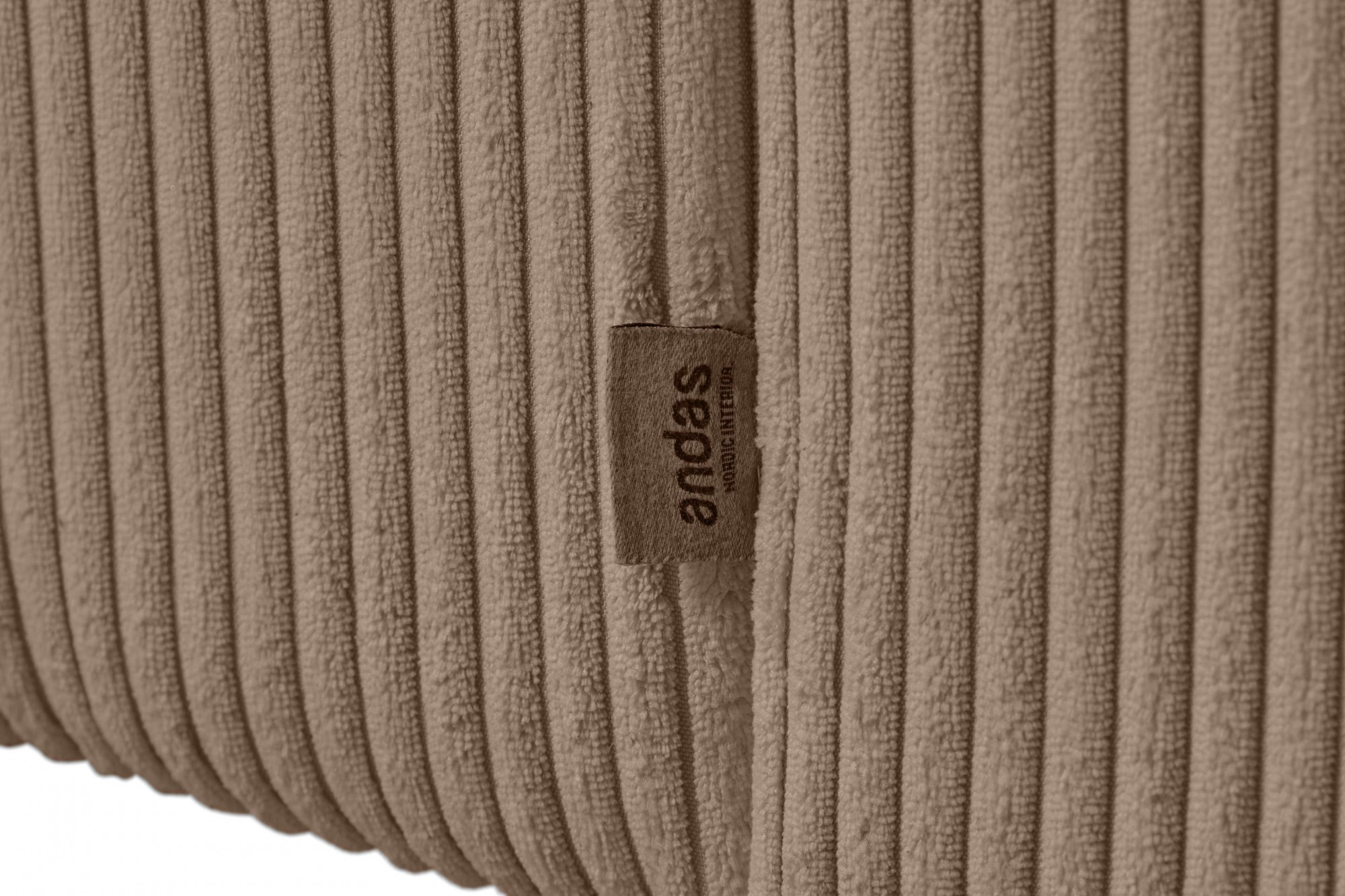 andas Ecksofa »Noord«, mit Kedernaht, Breite 234 cm, Cord, Struktur, Webstoff
