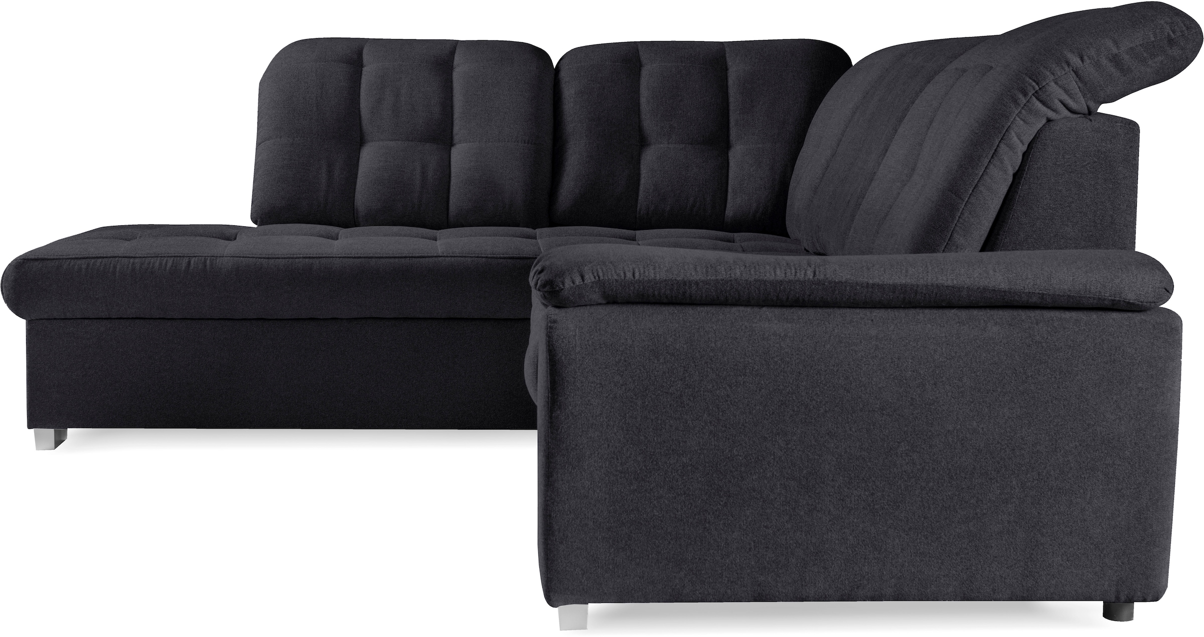 WERK2 Ecksofa »Brindisi, Multifunktion, bequem & komfortabel, Breite 263cm, L-Form«, mit verstellbaren Kopfteilen, Bettfunktion & Bettkasten