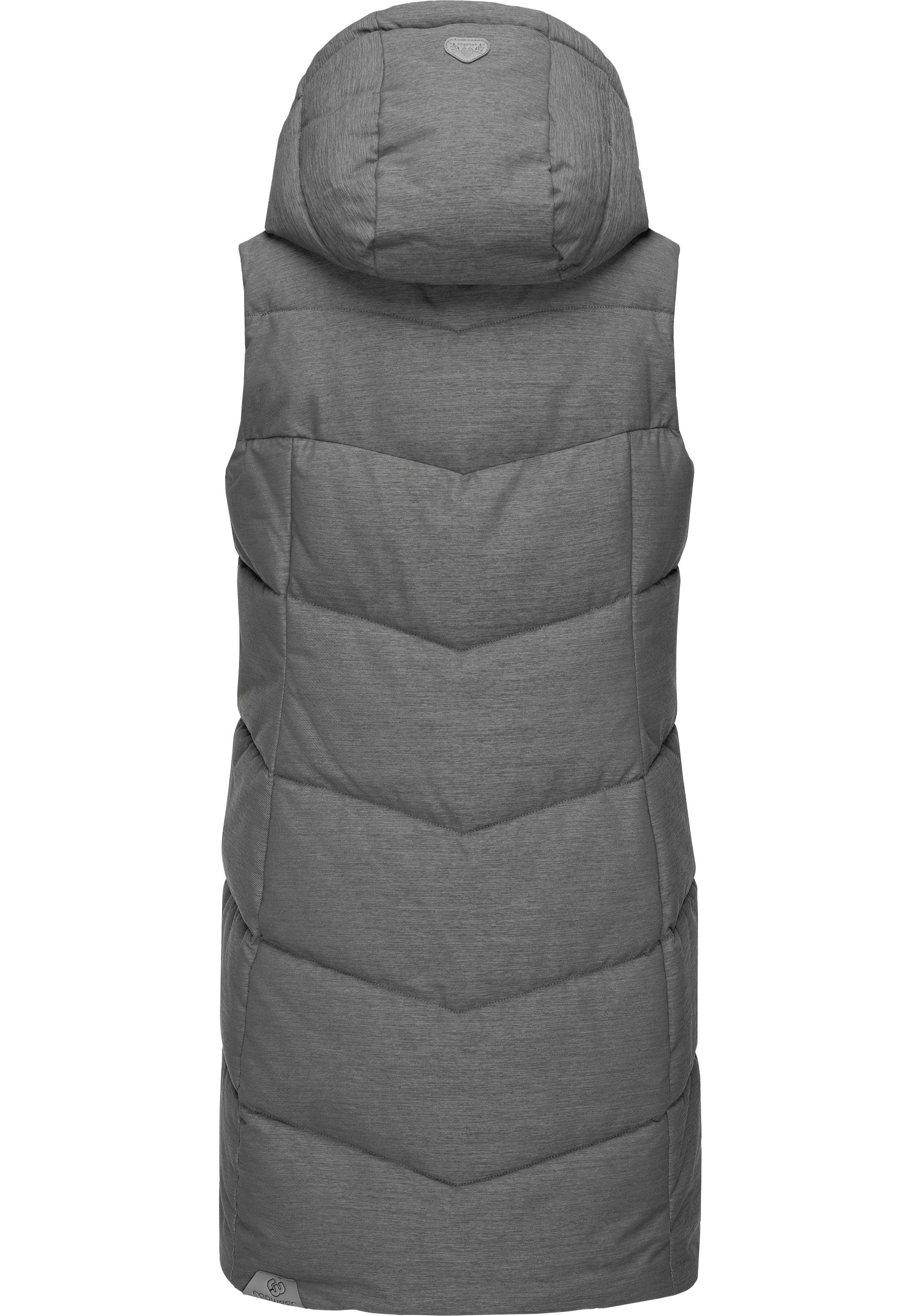 Ragwear Steppweste »Pavla Vest«, stylische Winterweste mit Teddyfutter und Kapuze