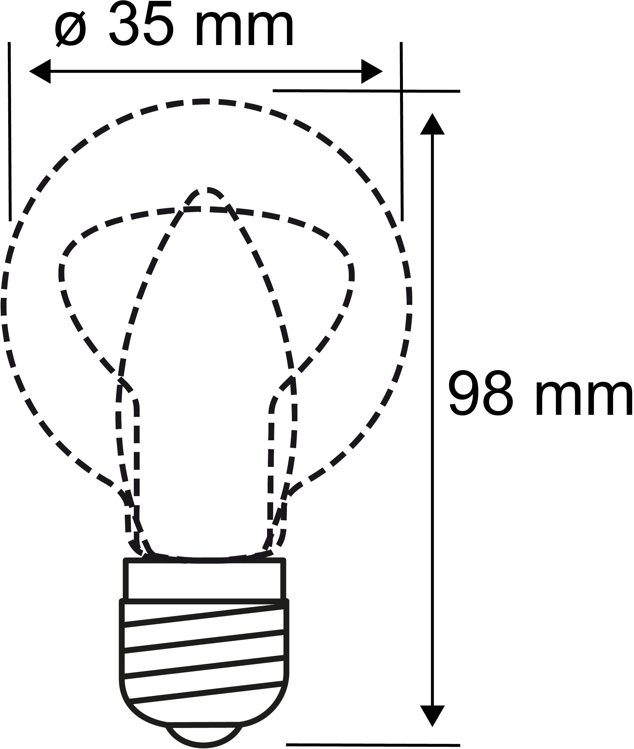 Paulmann LED-Leuchtmittel »Eco-Line Filament 230V LED Kerze E14 1er-Set 525lm 2,5W 3000K Klar«, E14, 1 St., Warmweiß