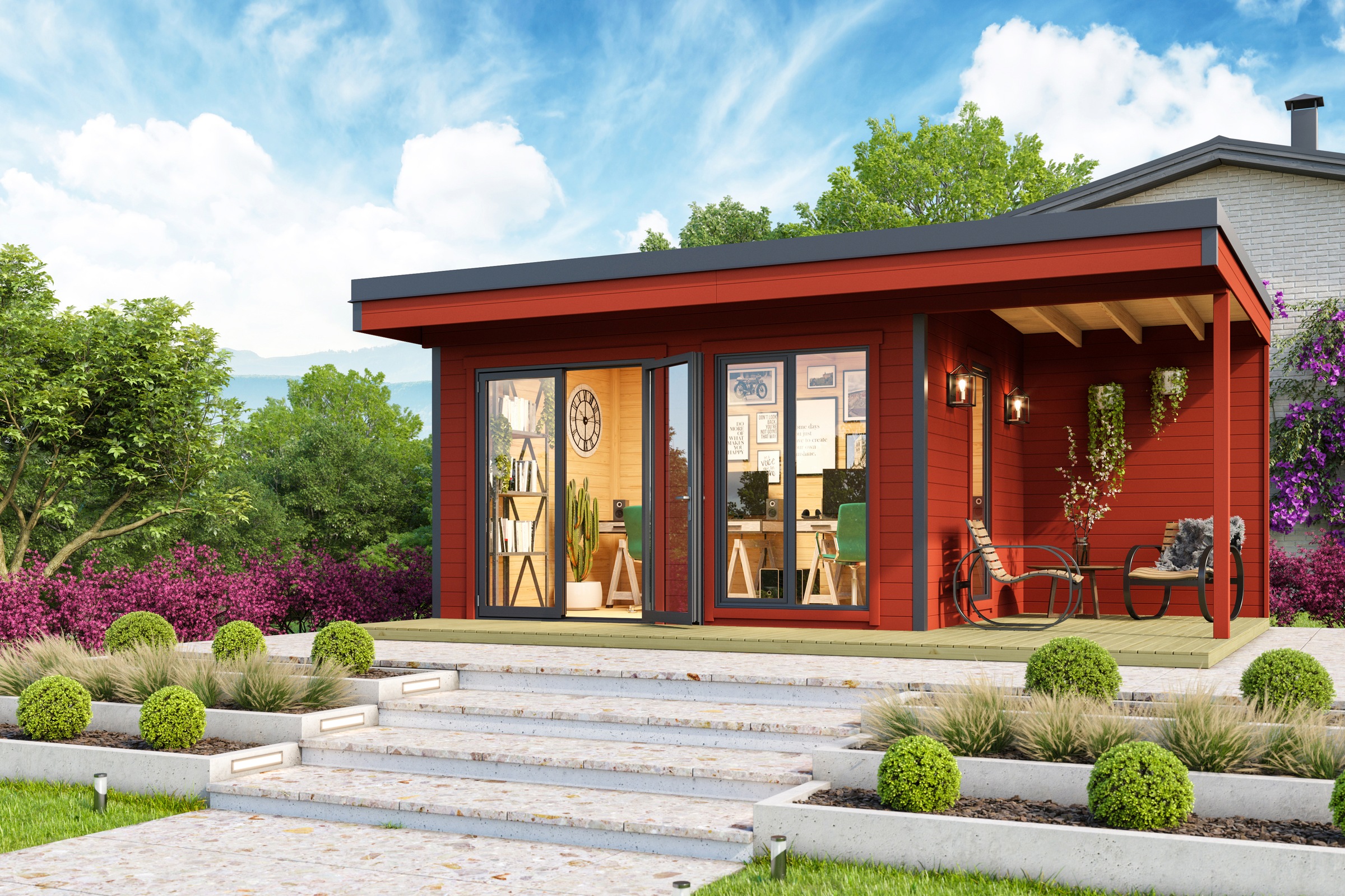 LASITA MAJA Gartenhaus "DOMEO 7 SCHWEDENROT/ANTHRAZIT", (Set) günstig online kaufen