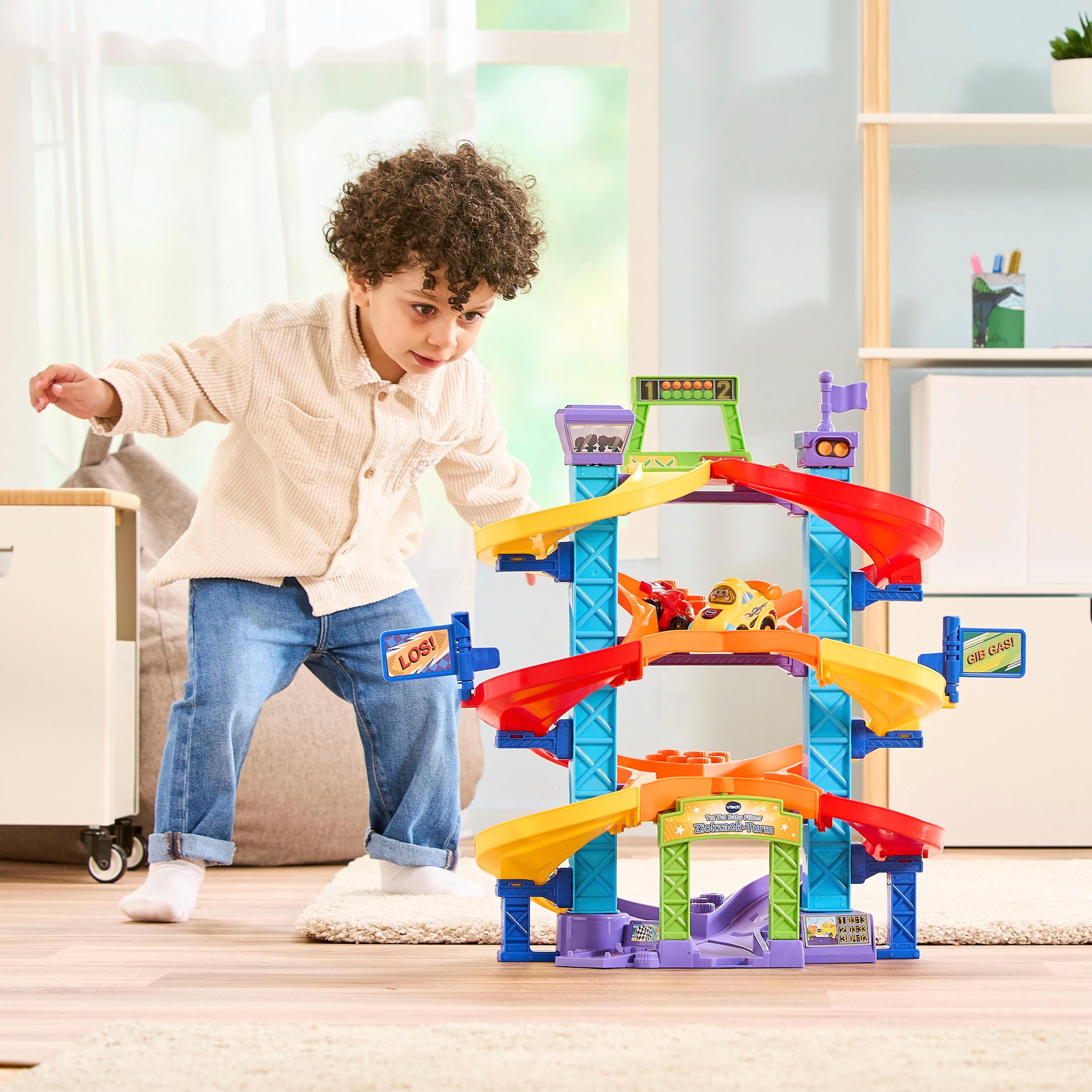 Vtech® Spiel-Gebäude »Tut Tut Baby Flitzer - Zickzack-Turm«, inkll. Tut Tut Baby Flitzer Rennauto