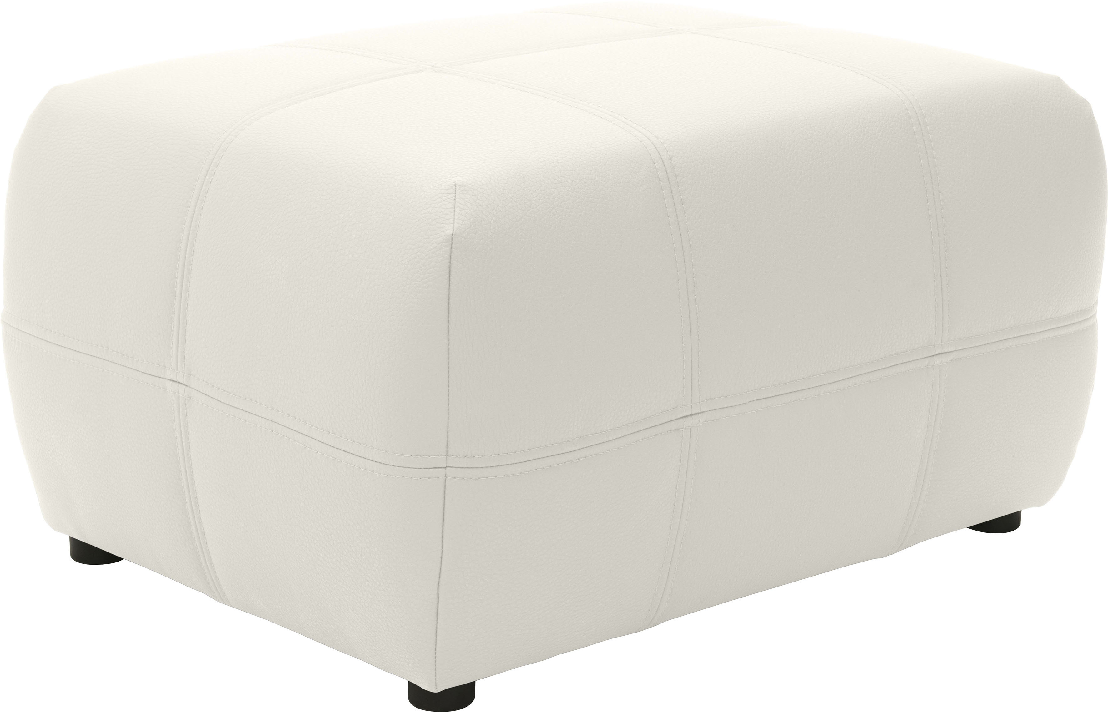 DOMO collection Hocker "BRANDON, komfortabel" kleine Ausführung, passend zu "Brandon" in Leder und Luxus-Kunstleder