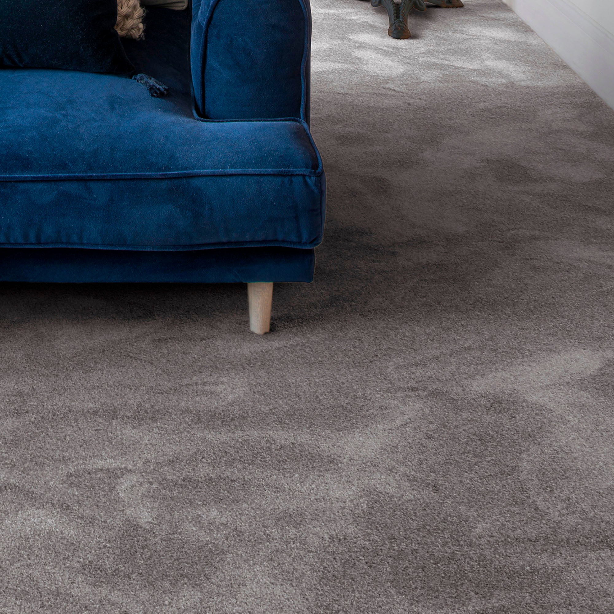 Andiamo Teppichboden »Levin, Velours, Made in Belgium«, rechteckig, 10 mm Höhe, Uni Farben, Breite 400 cm oder 500 cm, weiche Qualität
