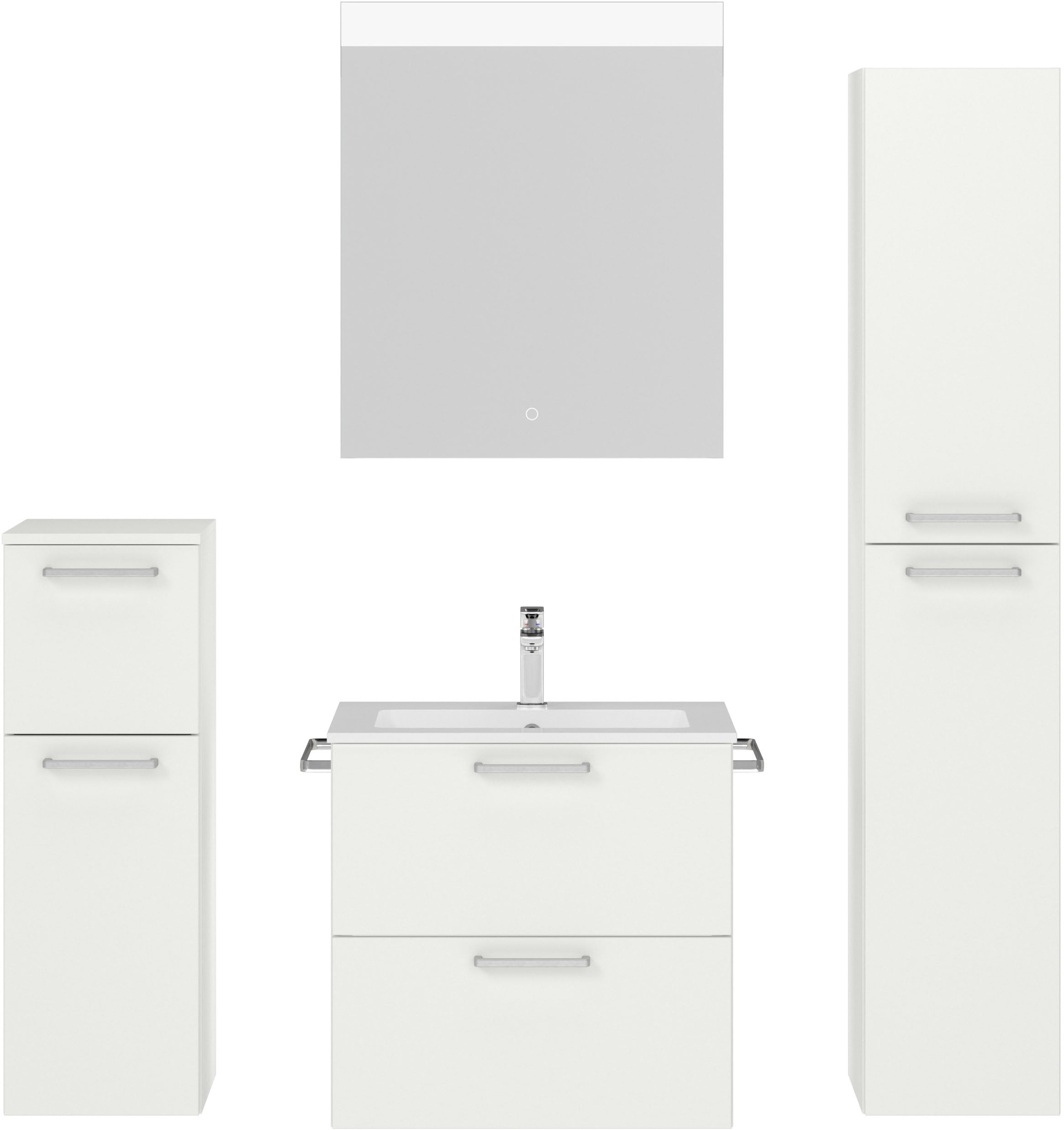 nobilia Badmöbel-Set "Tolvina" vormontiert, mit Soft-Close, 4 Stk. tlg. günstig online kaufen