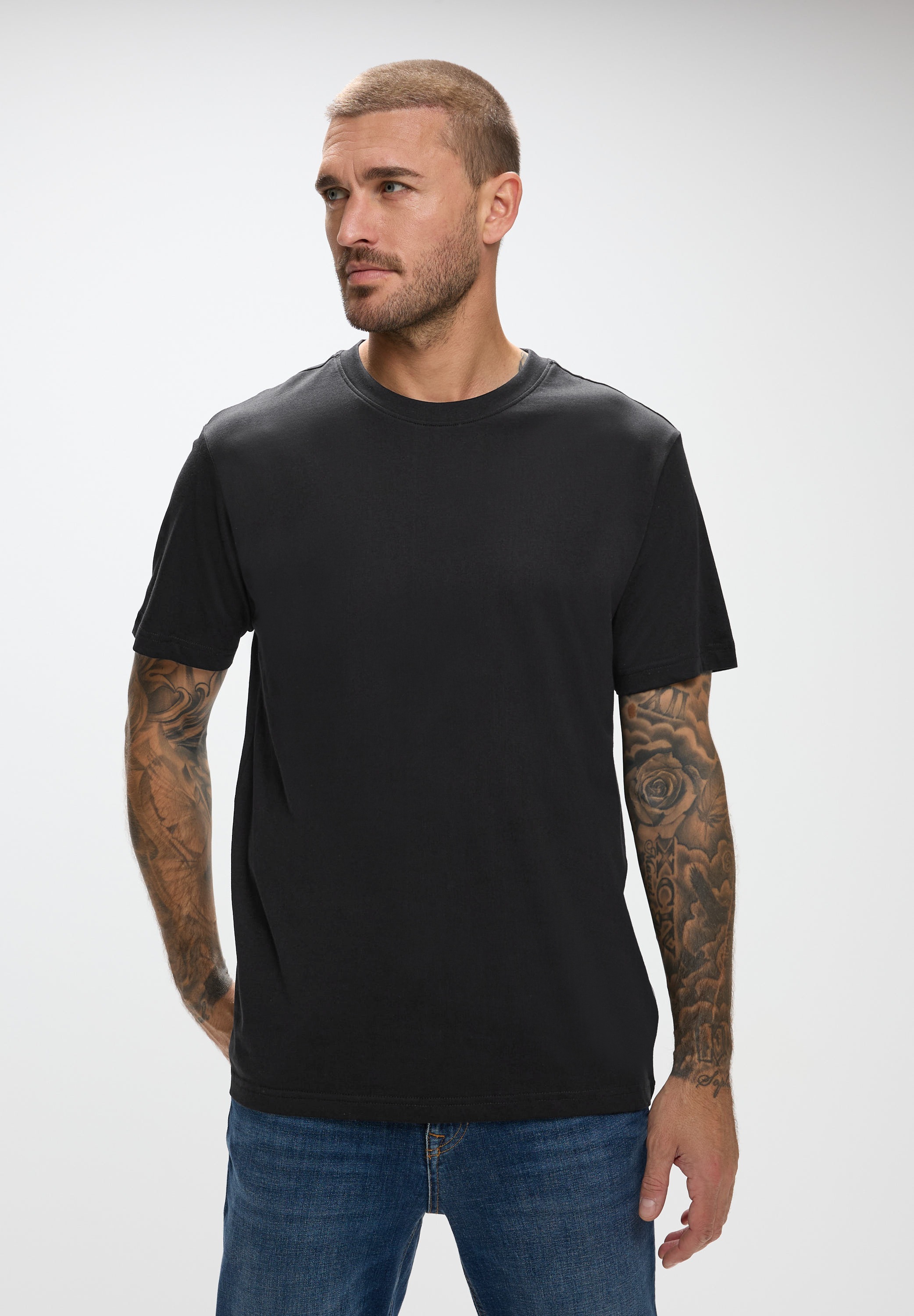 STREET ONE MEN T-Shirt mit Rundhalsausschnitt