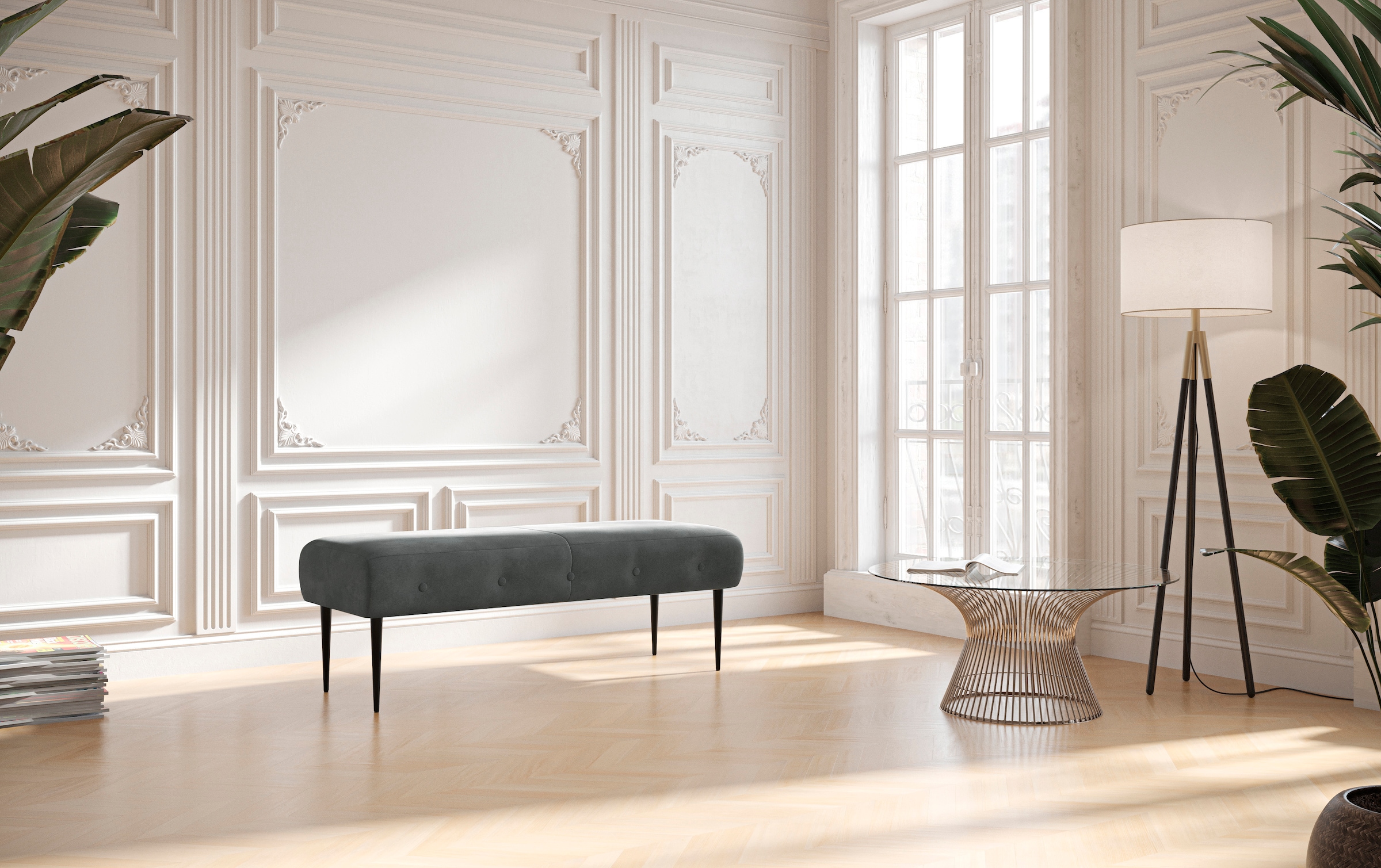 Places of Style 2-Sitzer "Amber", mit Knopfheftung,in verschieden Stoffarte günstig online kaufen