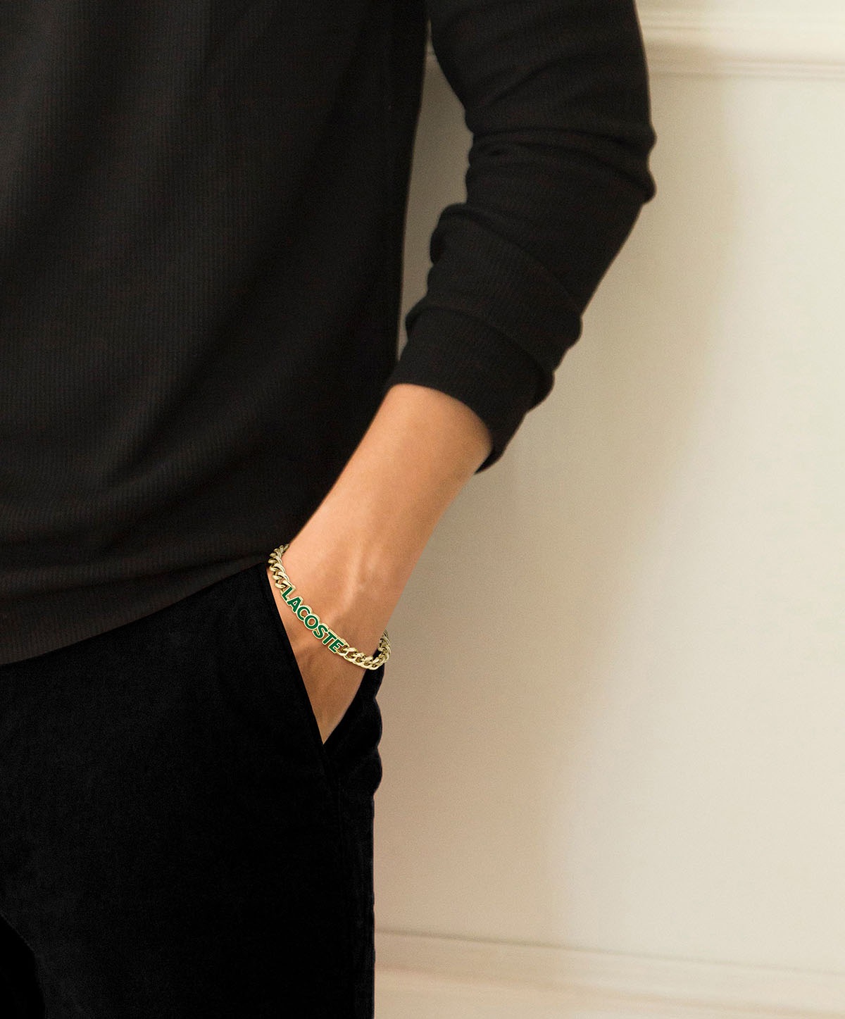 Lacoste Panzerarmband »SCRIPT, 2040476, 2040477, 2040478«, teilweise mit Emaille