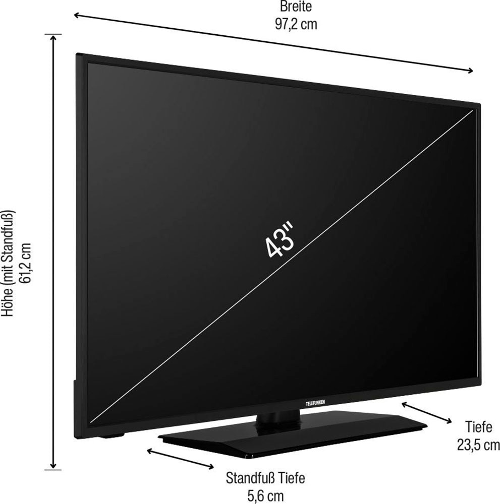 Telefunken LED-Fernseher »D43F500M4CWI«, Full HD, Smart-TV