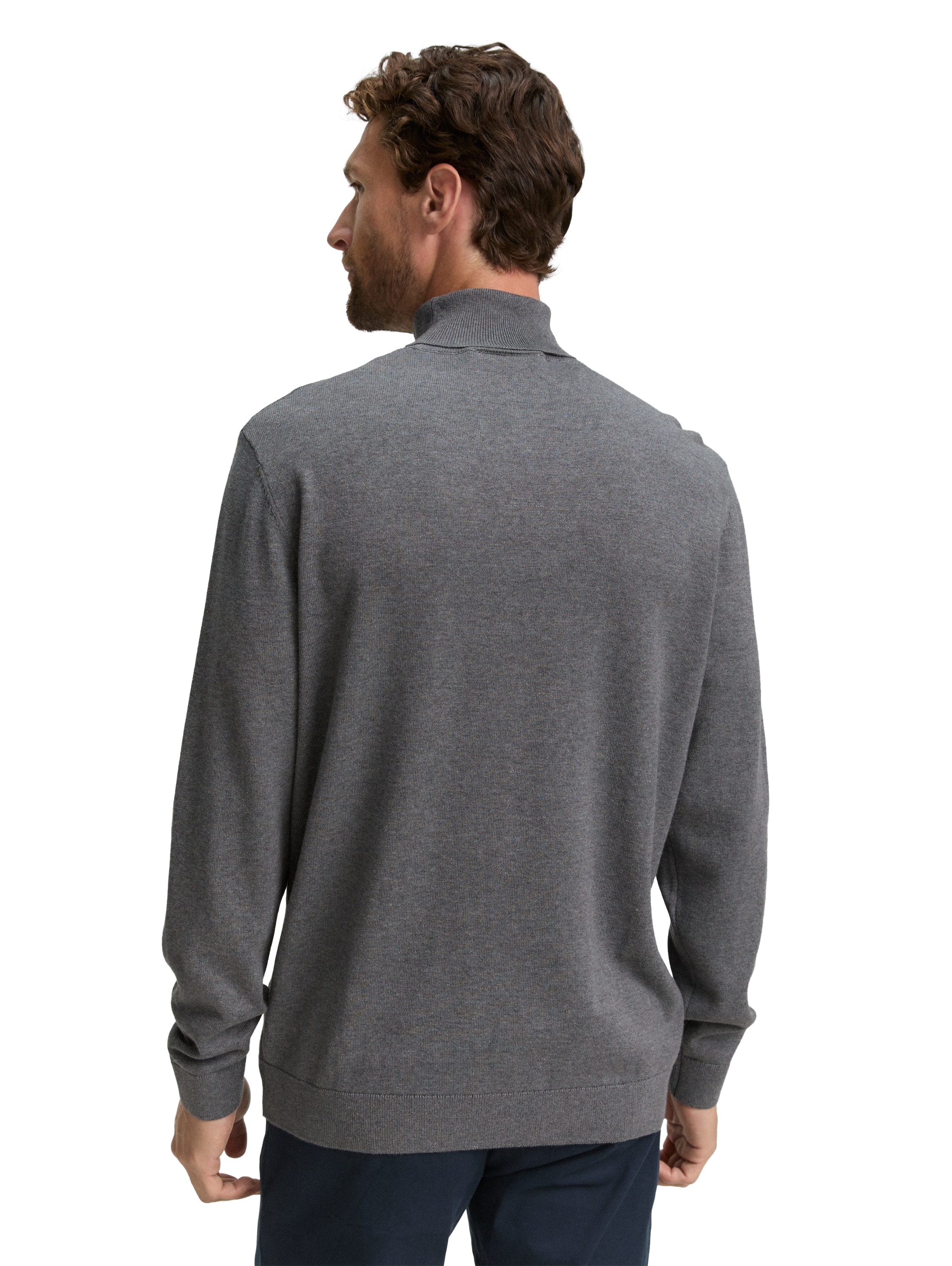 TOM TAILOR Rollkragenpullover, im Strick-Design