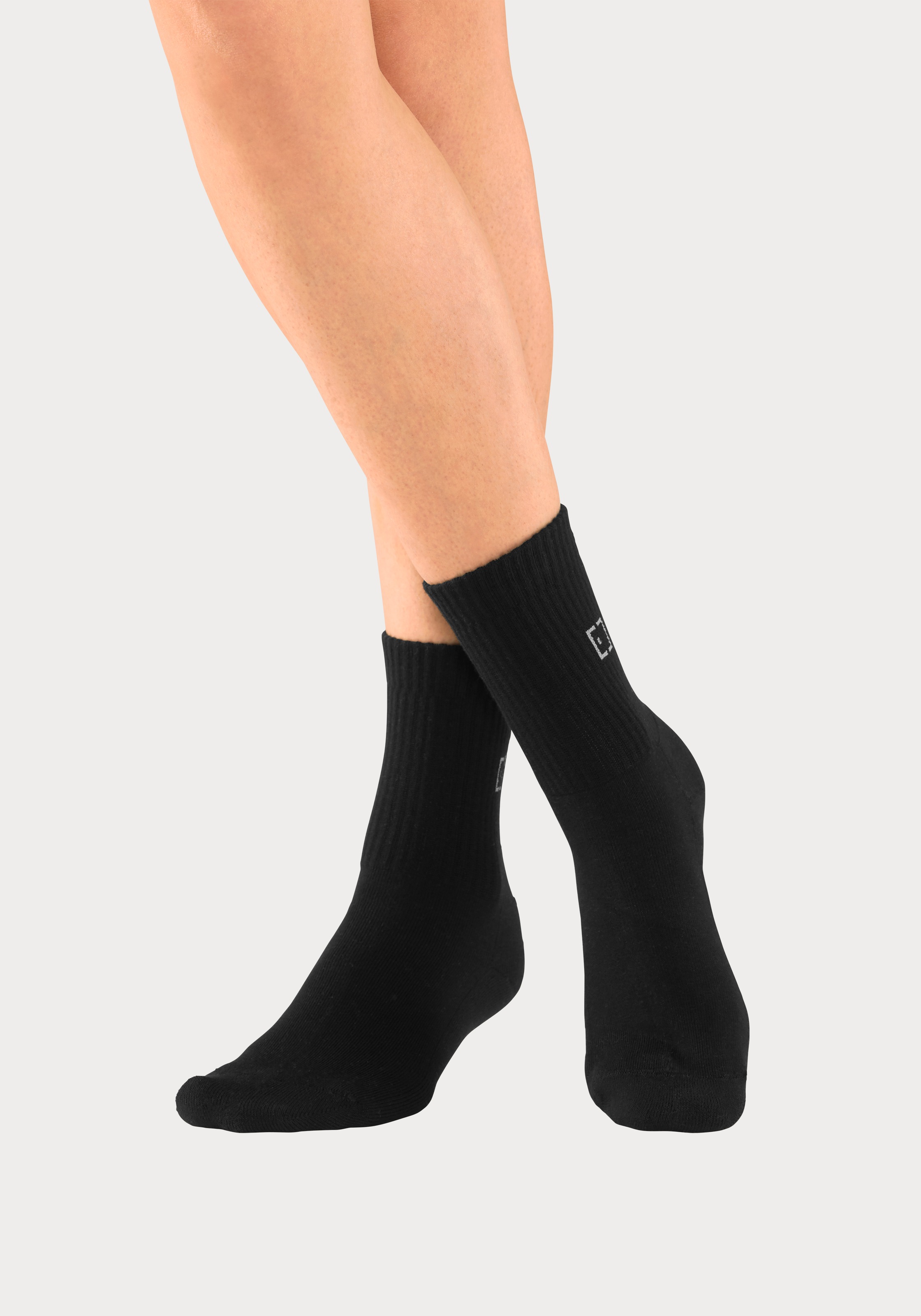 Elbsand Socken, (Packung, 3 Paar), mit Frottee und eingestricktem Markenlogo