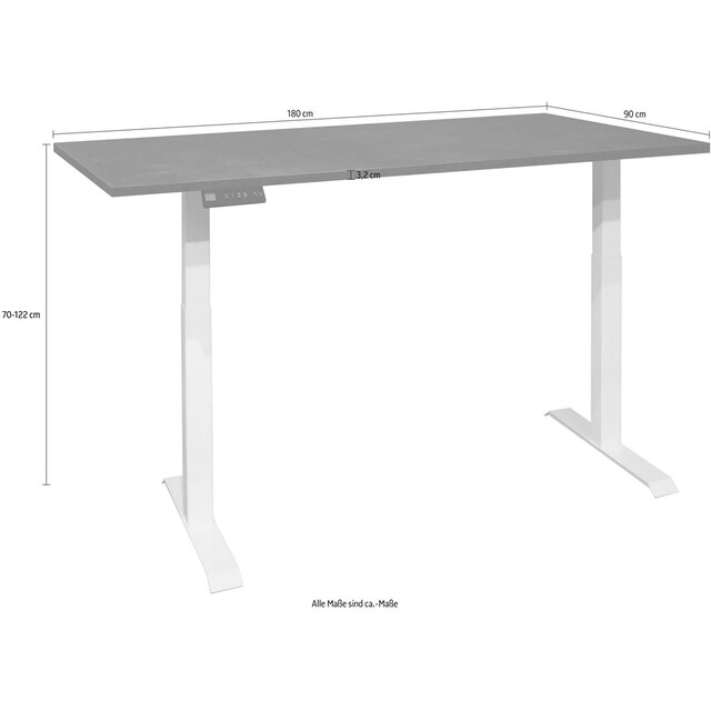 bestellen elektrisch | System Schreibtisch höhenverstellbar BAUR »Big cm, Breite Mäusbacher 160 Office«,