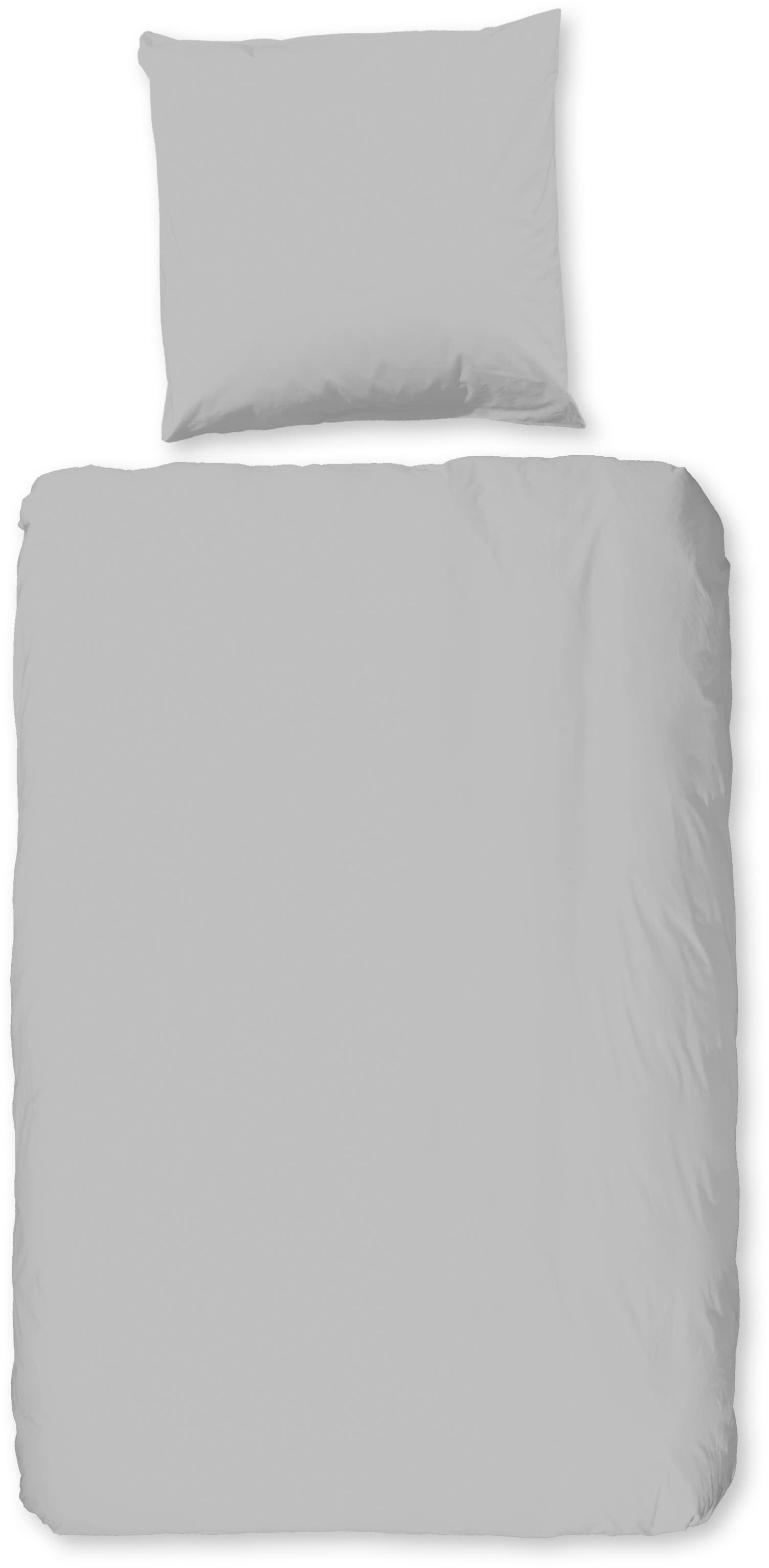 PURE luxury collection Bettwäsche "Pure uni" 3 Stk. Mikrofaser, Pflegeleicht, Weich, unifarben, Reißverschluss