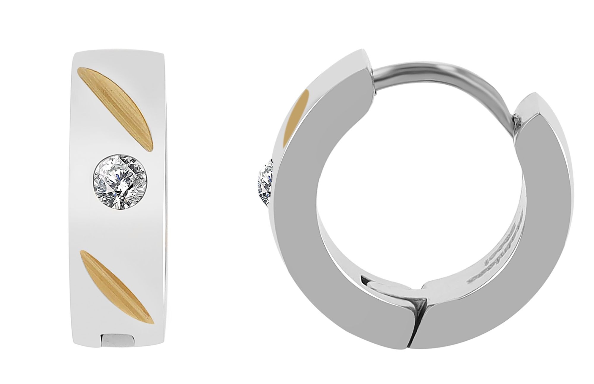 Adelia´s Klappcreolen "Damen Ohrringe – Klappcreole aus Edelstahl mit Stras günstig online kaufen