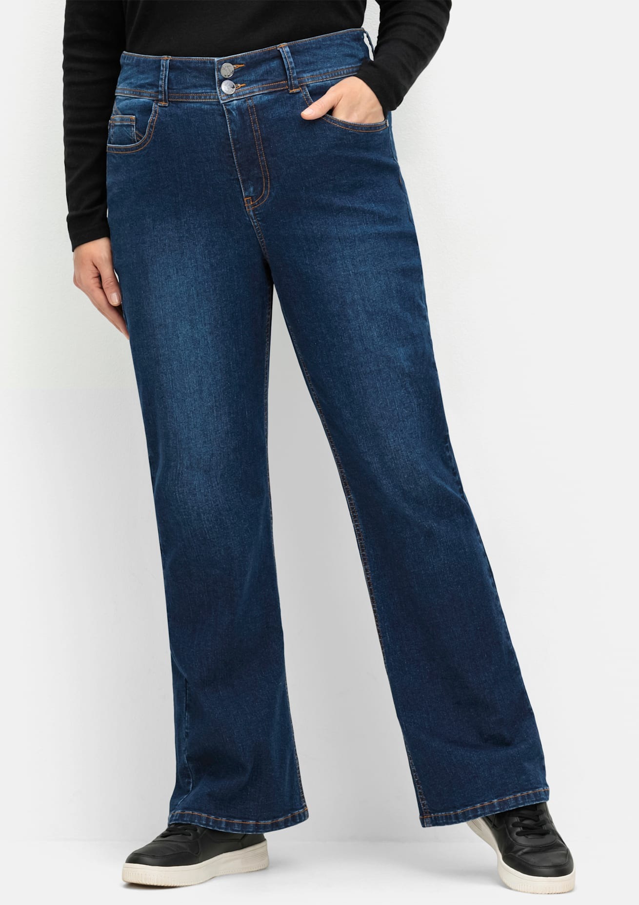Sheego Bootcut-Jeans 1 Stk. tlg. günstig online kaufen