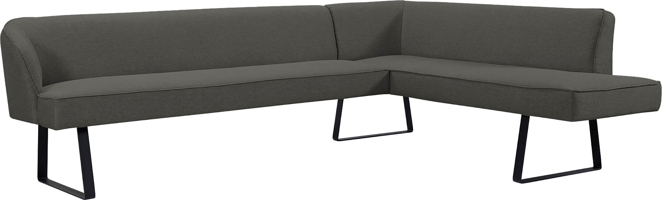 exxpo - sofa fashion Eckbank »Americano«, mit Keder und Metallfüßen, Bezug in verschiedenen Qualitäten