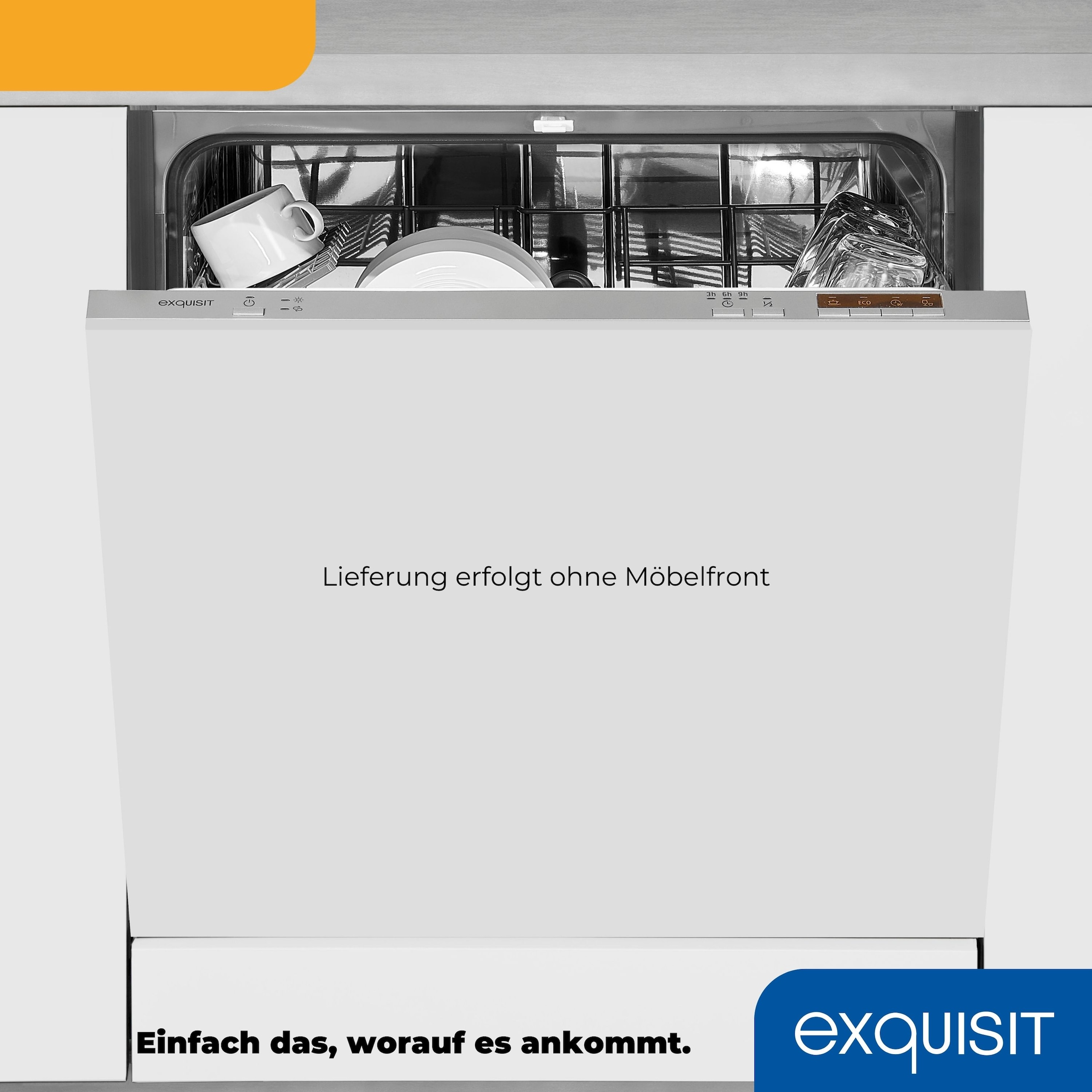 exquisit vollintegrierbarer Geschirrspüler "EGSP6012-E-030E silber" 11 l 12 günstig online kaufen