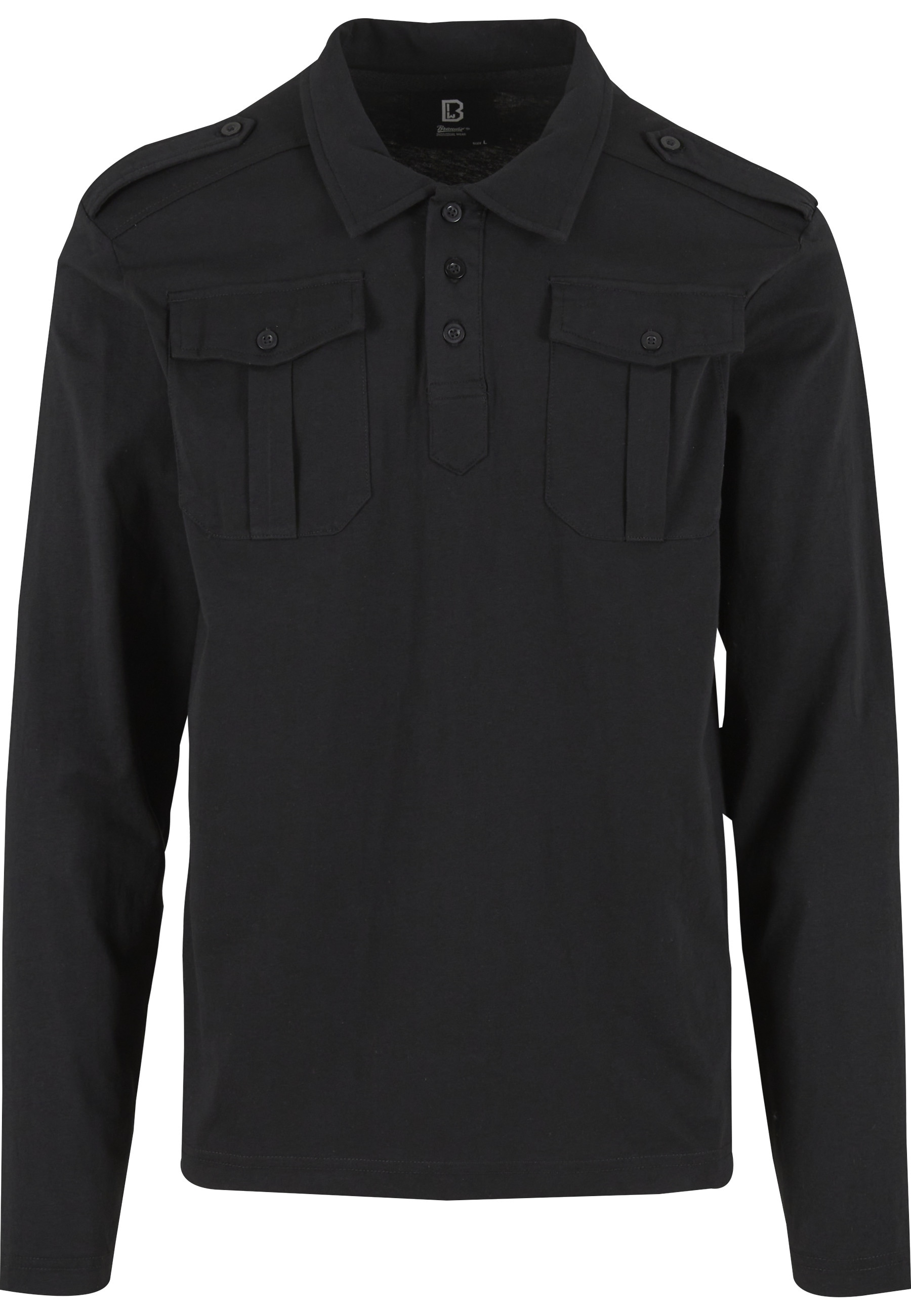 Brandit Langarmshirt "Brandit Herren Jersey Poloshirt Willis longsleeve" 1
