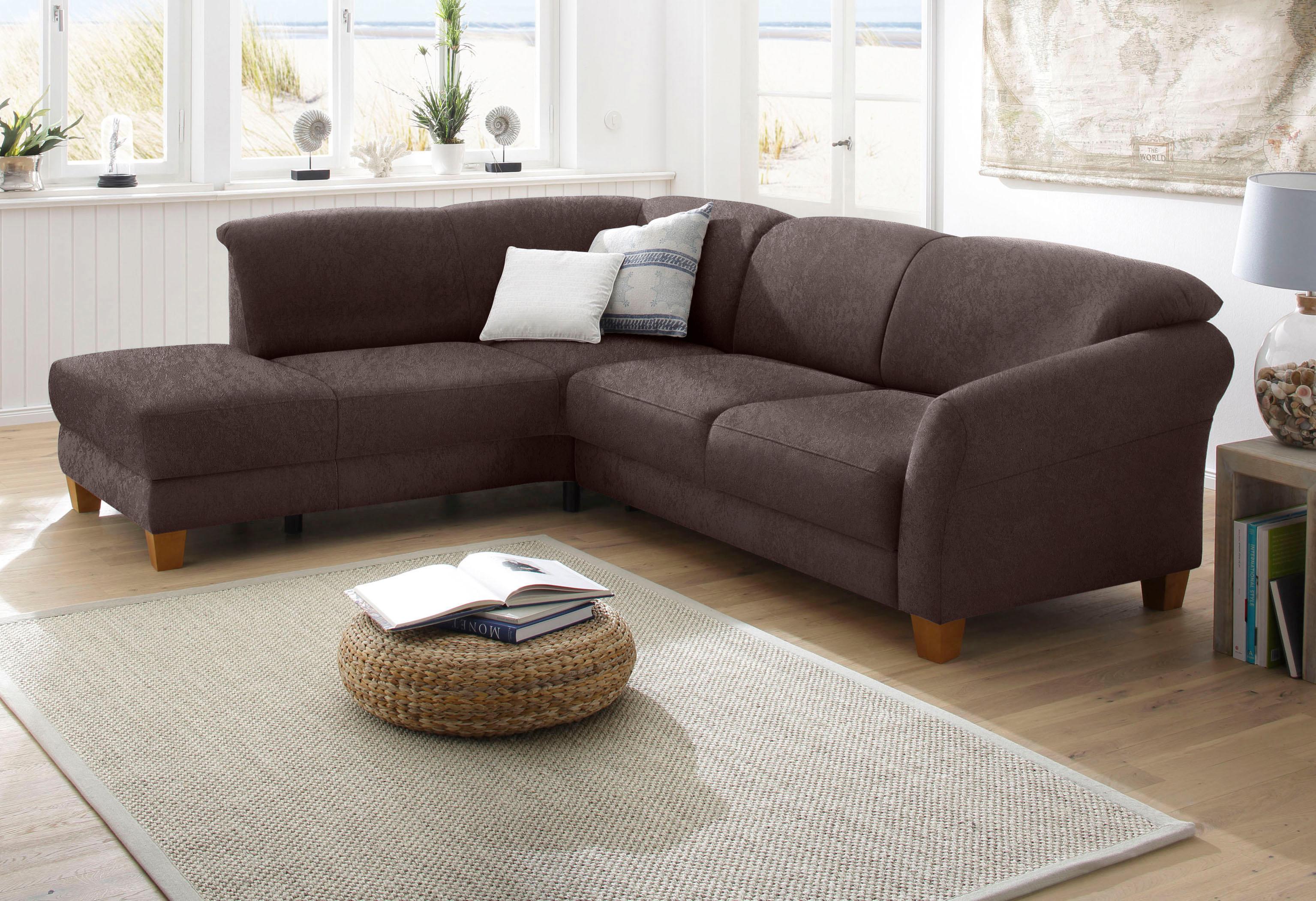 OTTO home Ecksofa "Gotland L-Form" wahlweise mit Sitztiefenverstellung + Bettkasten