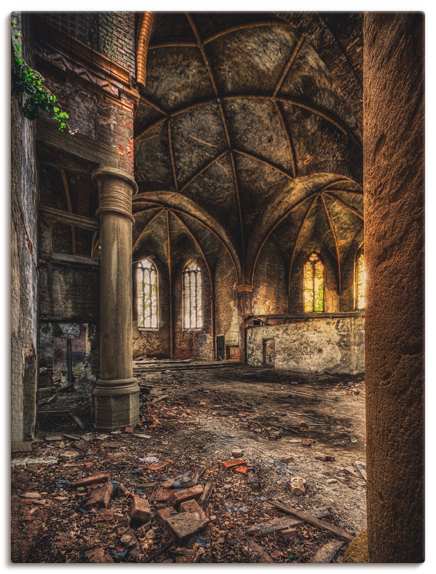 verlassene (1 Kirche St.), »Lost - BAUR Gebäude, kaufen Wandbild Place gedruckt II«, Artland |