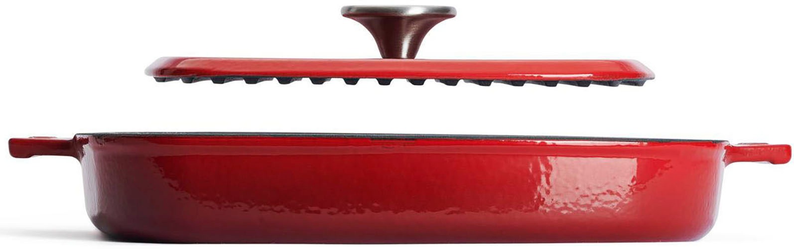 Grillpfanne WOLL "Iron", rot, B:28cm H:4,5cm L:28cm Ø:28cm, Pfannen, 28x28 cm, Induktion 3