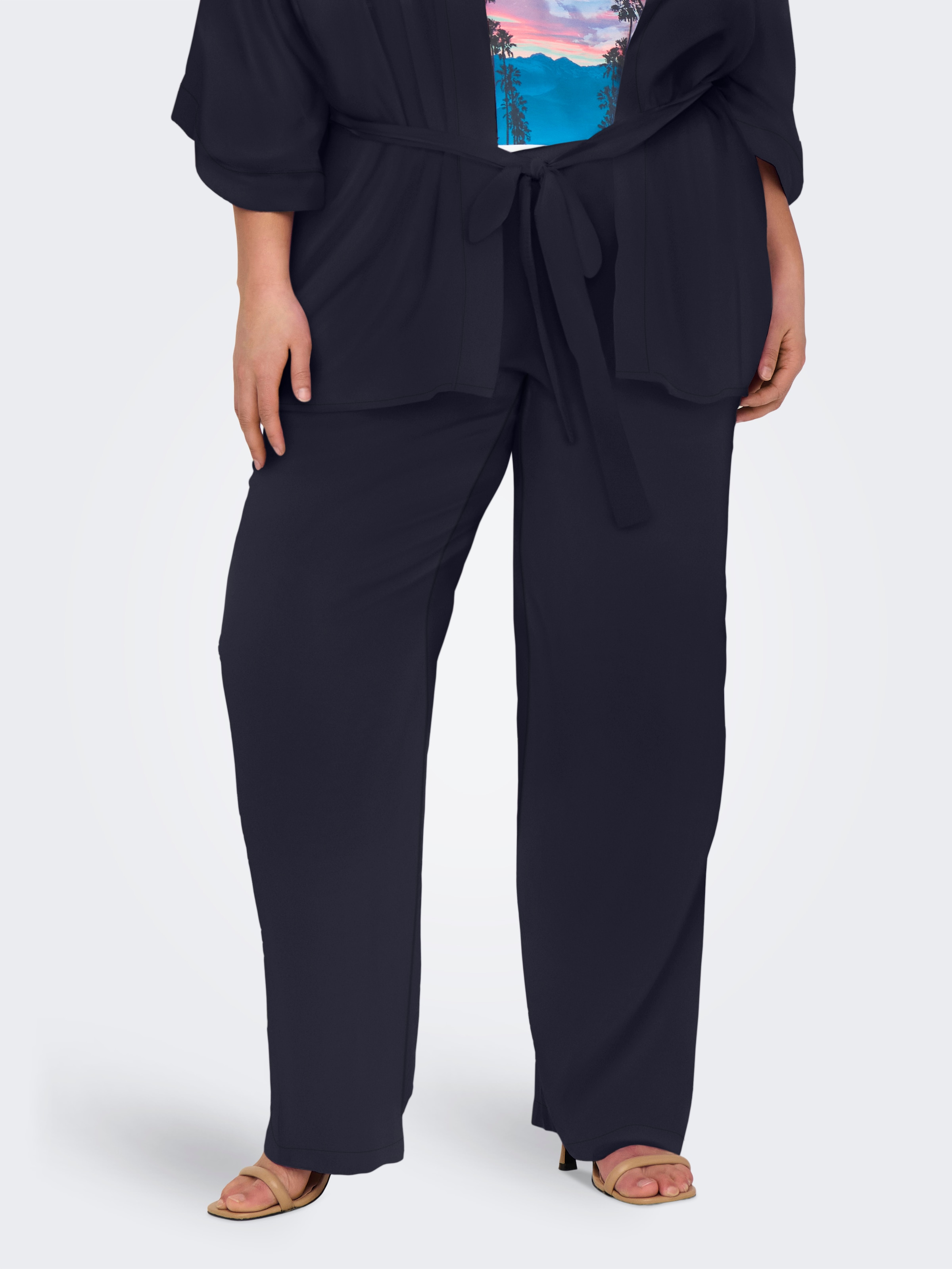 ONLY CARMAKOMA Schlupfhose »CARKENDRA LIFE WIDE ANKLE PANTS AOP«