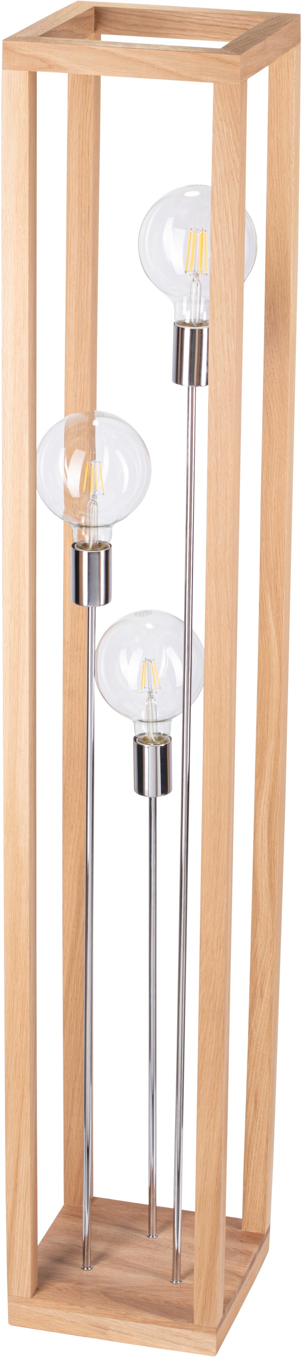 SPOT Light Stehlampe »KAGO«, günstig FSC®-Zertifikat BAUR flammig-flammig, aus | Nachhaltig kaufen Eichenholz, mit 3 Naturprodukt