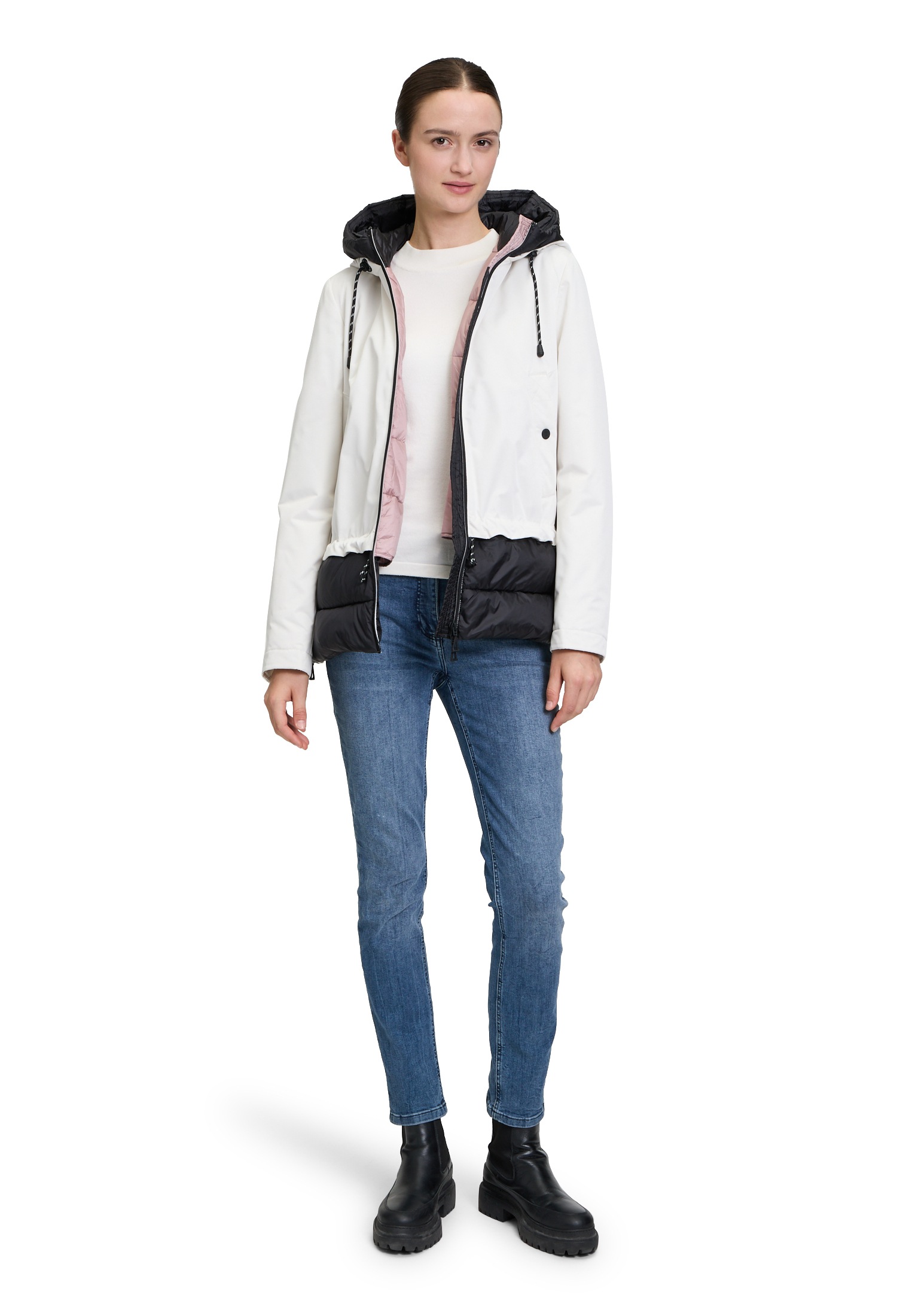 Amber & June Winterjacke »Amber & June Damen Winterjacke mit Kapuze«, mit Kapuze