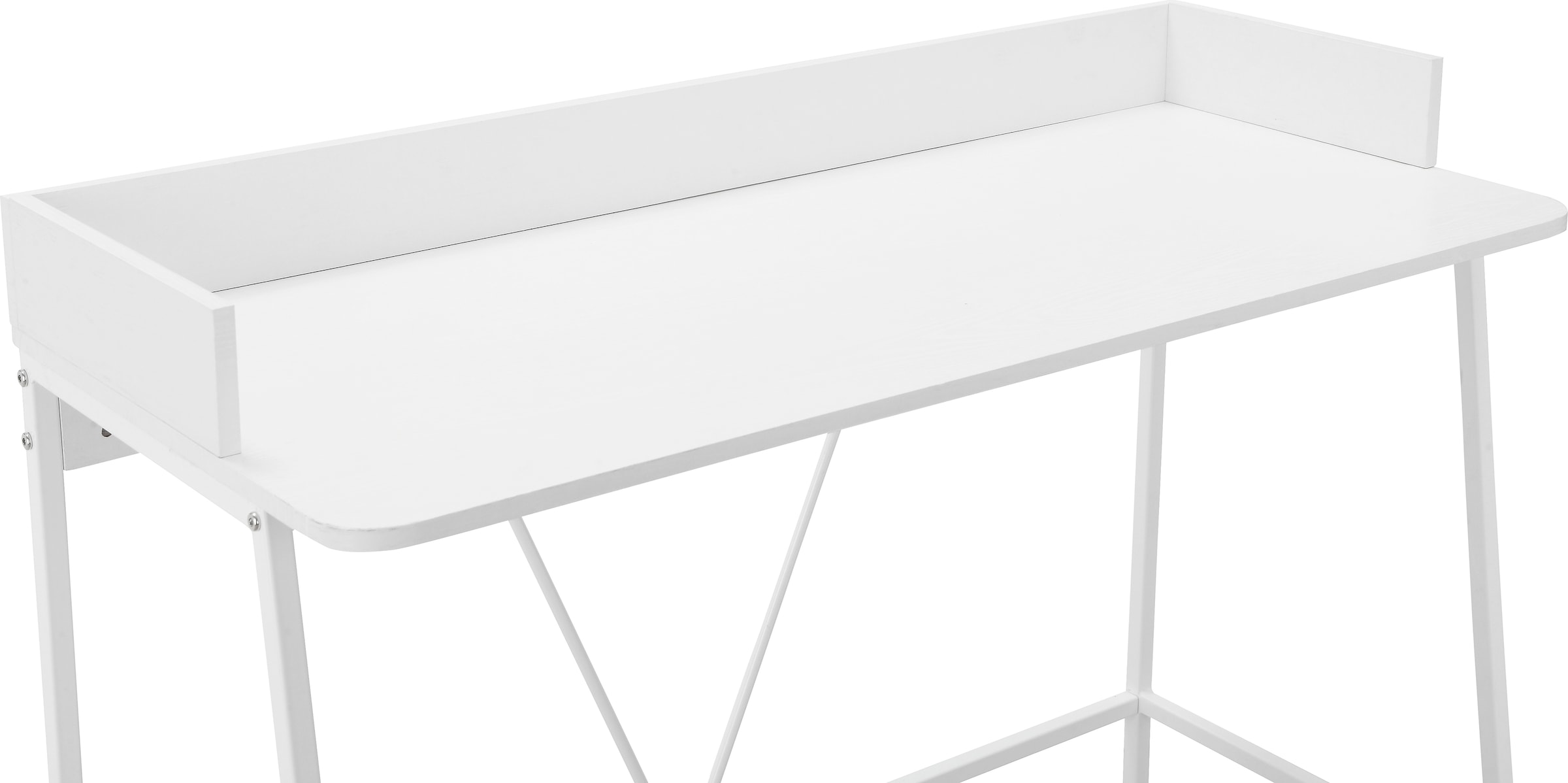 INOSIGN Schreibtisch »Jullian«, (1 St.), weißes Gestell aus Metall, Breite 120 cm