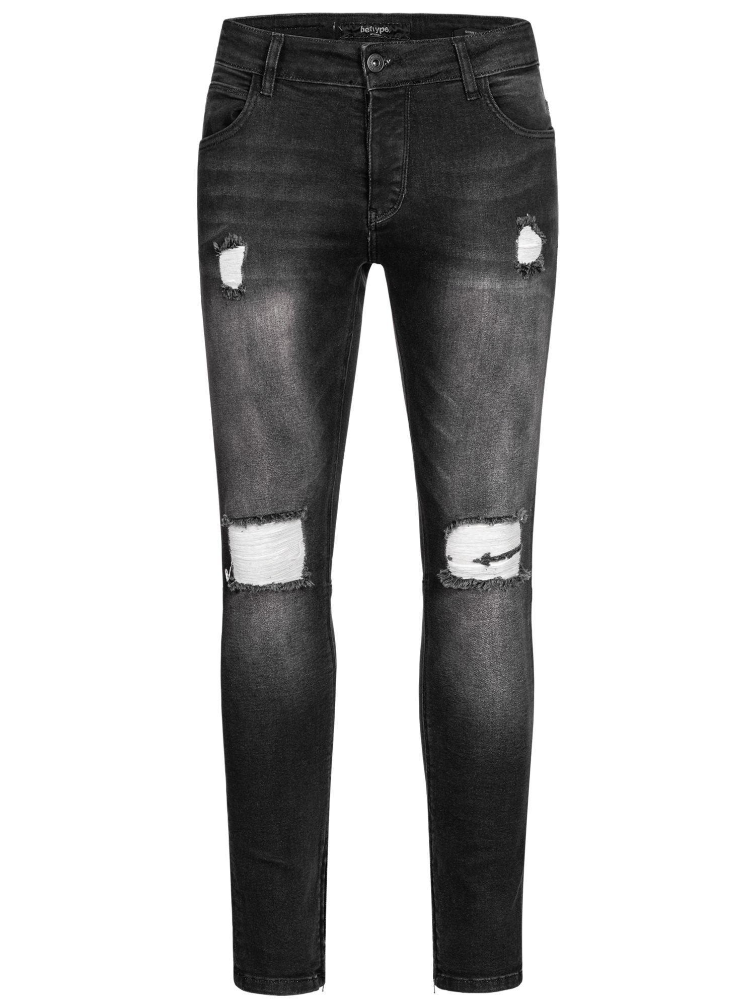 behype Röhrenjeans »SPIKE«, (1 tlg.), im Used-Look