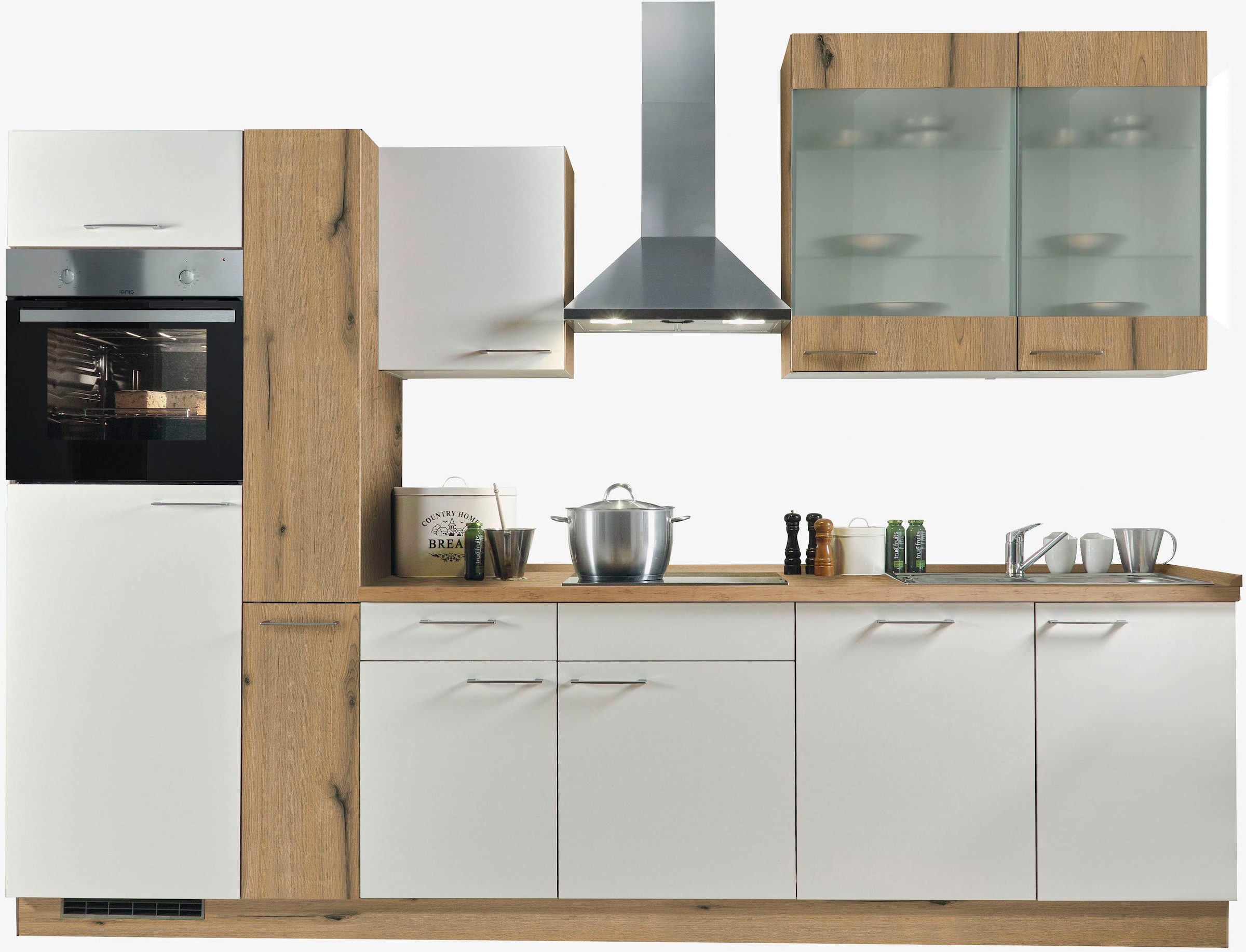 Express Küchen Küchenzeile »Trea«, vormontiert, Breite cm | und 310 Soft-Close-Funktion, BAUR kaufen Vollauszug mit