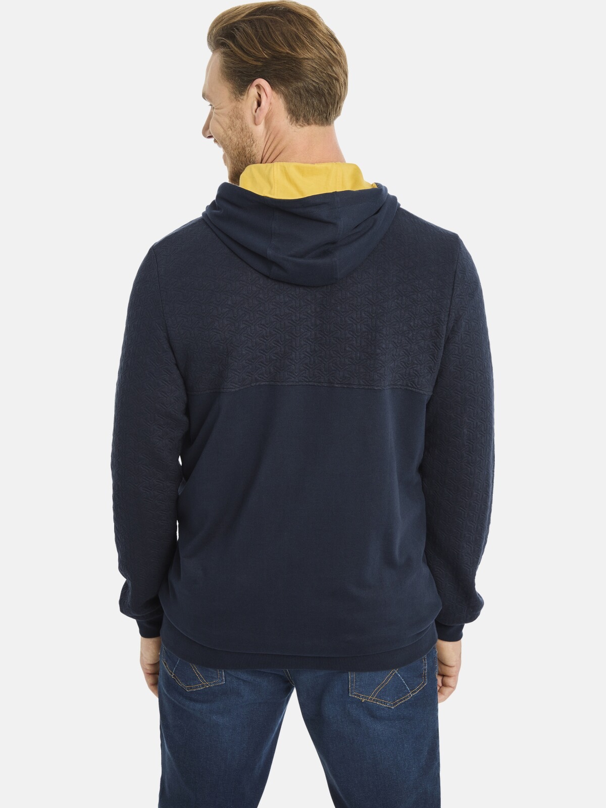 Jan Vanderstorm Kapuzensweatjacke »Sweatjacke DAGOMAR«, mit kontrastfarbener Kapuze