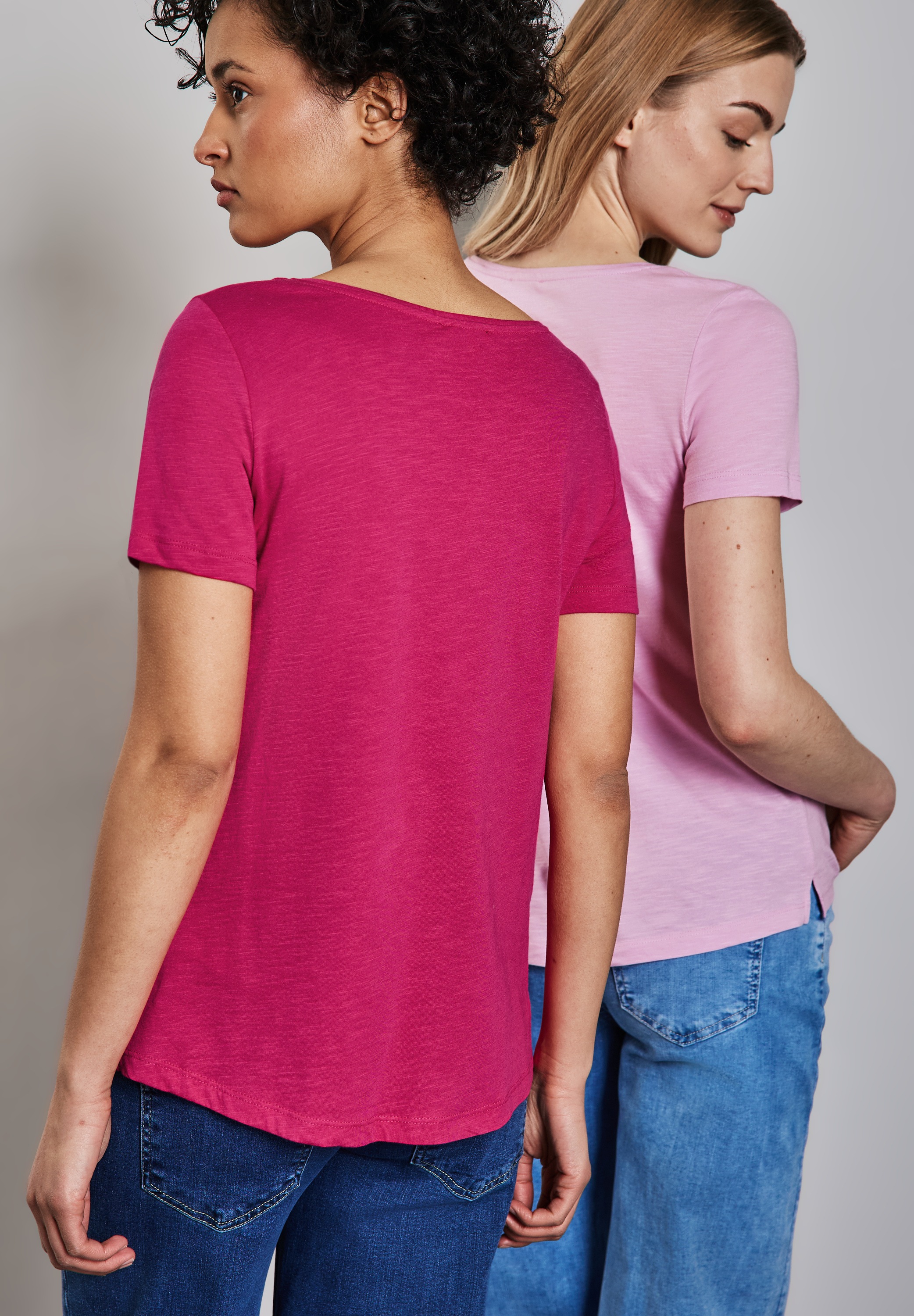 STREET ONE V-Shirt, im soften Baumwoll-Mix