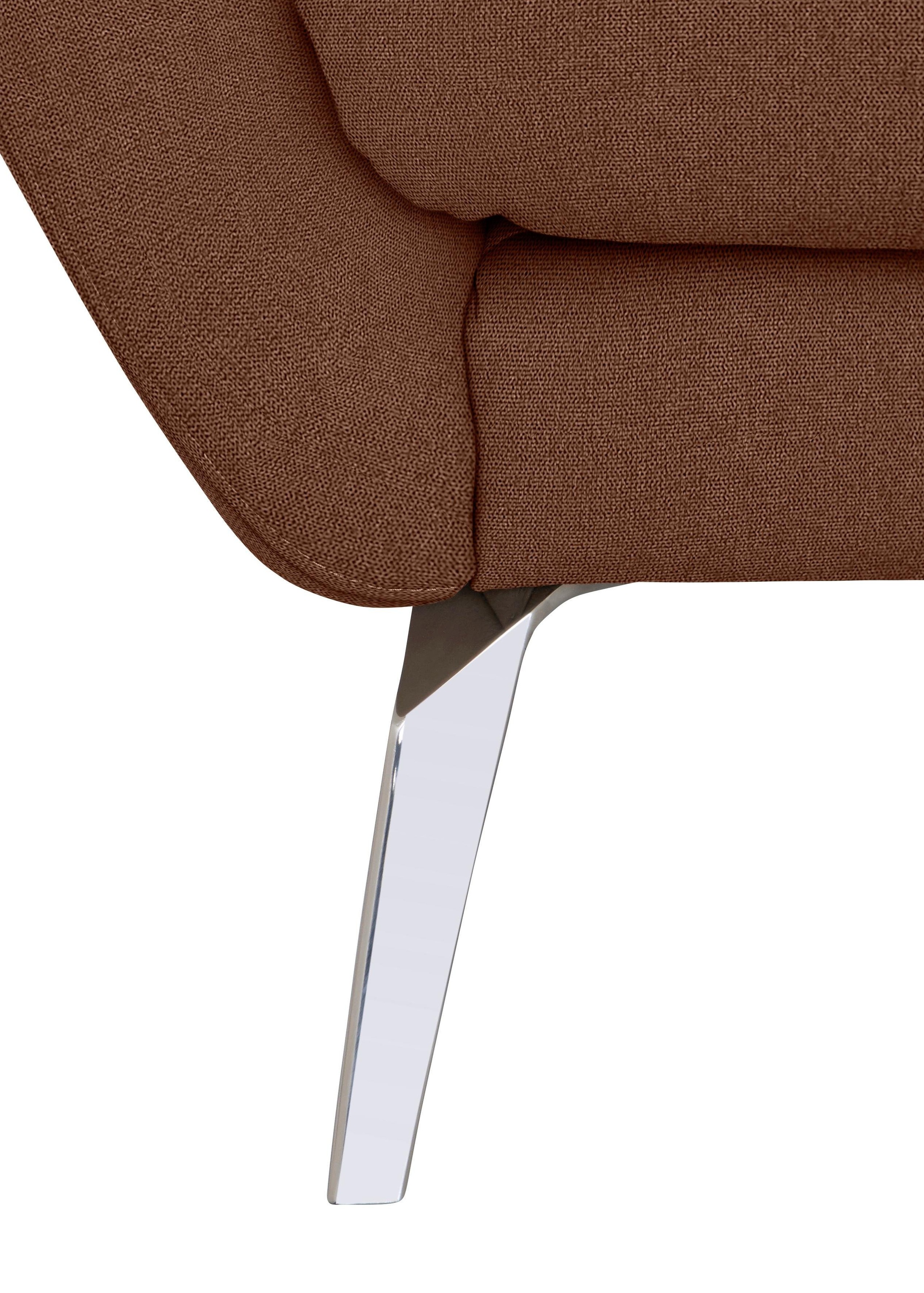W.SCHILLIG Big-Sofa »softy«, mit dekorativer Heftung im Sitz, Füße Chrom glänzend