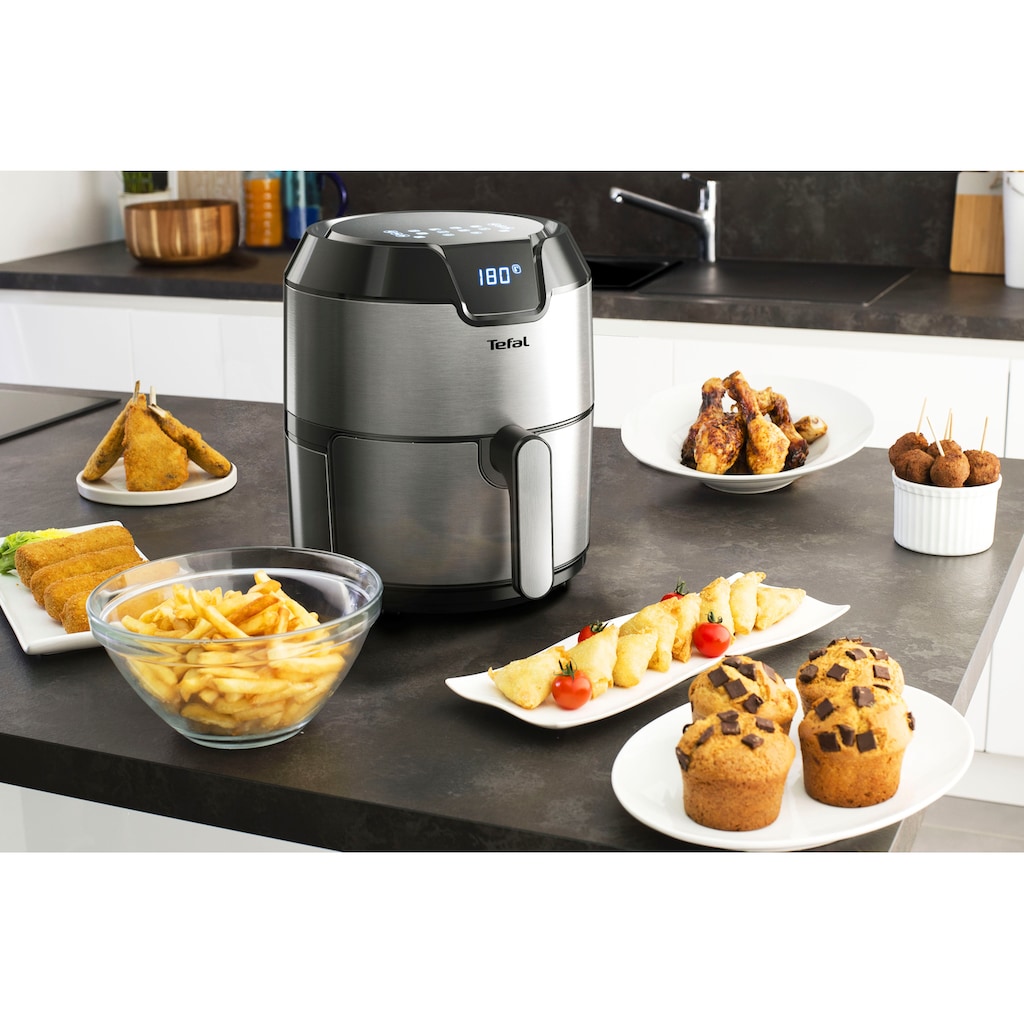 Tefal Heißluftfritteuse »EY401D.HERO Easy Fry Deluxe«, 1500 W, mit Zubehör, Fassungsvermögen 1,4 kg, 8 automatische Programme