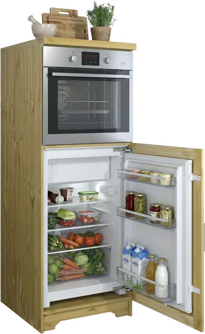 Home affaire Backofen/Kühlumbauschrank »Meliss« aus massiver Kiefer, Breite 60 cm, Soft-Close-Funktion