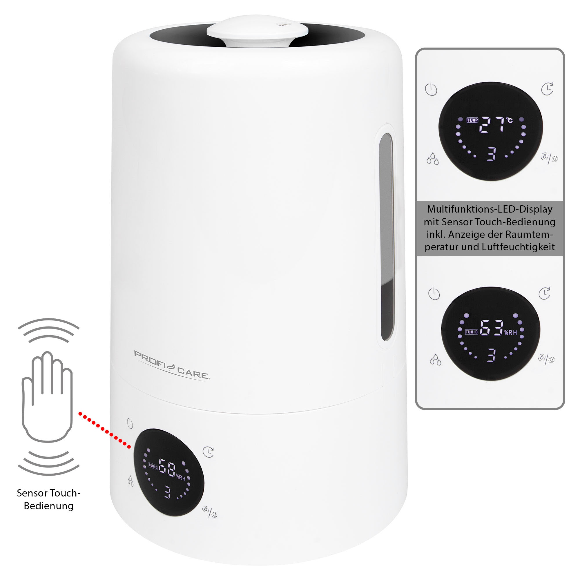 ProfiCare Luftbefeuchter »PC-LB 3077«, 5 l Wassertank