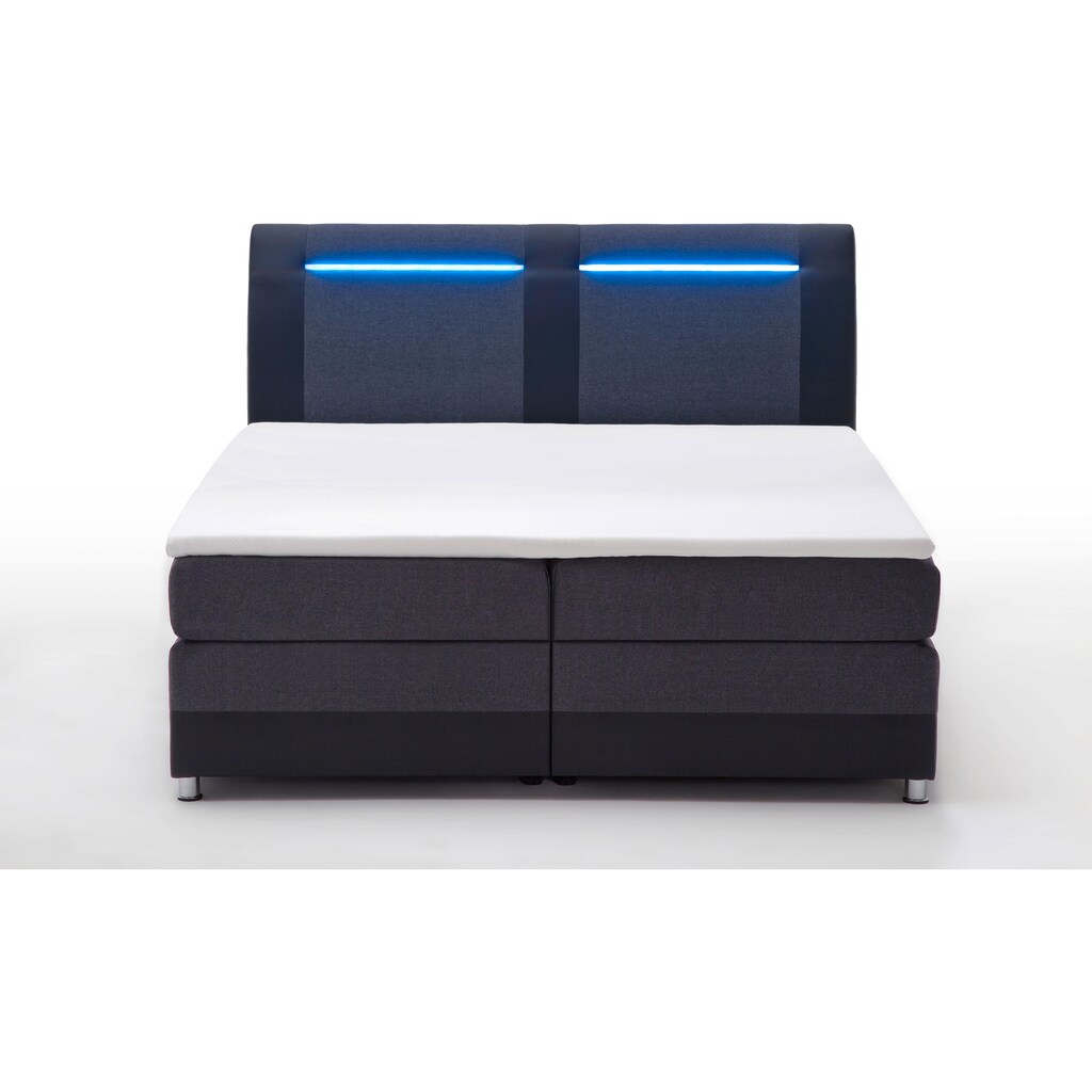 meise.möbel Boxspringbett, mit LED Beleuchtung und Topper