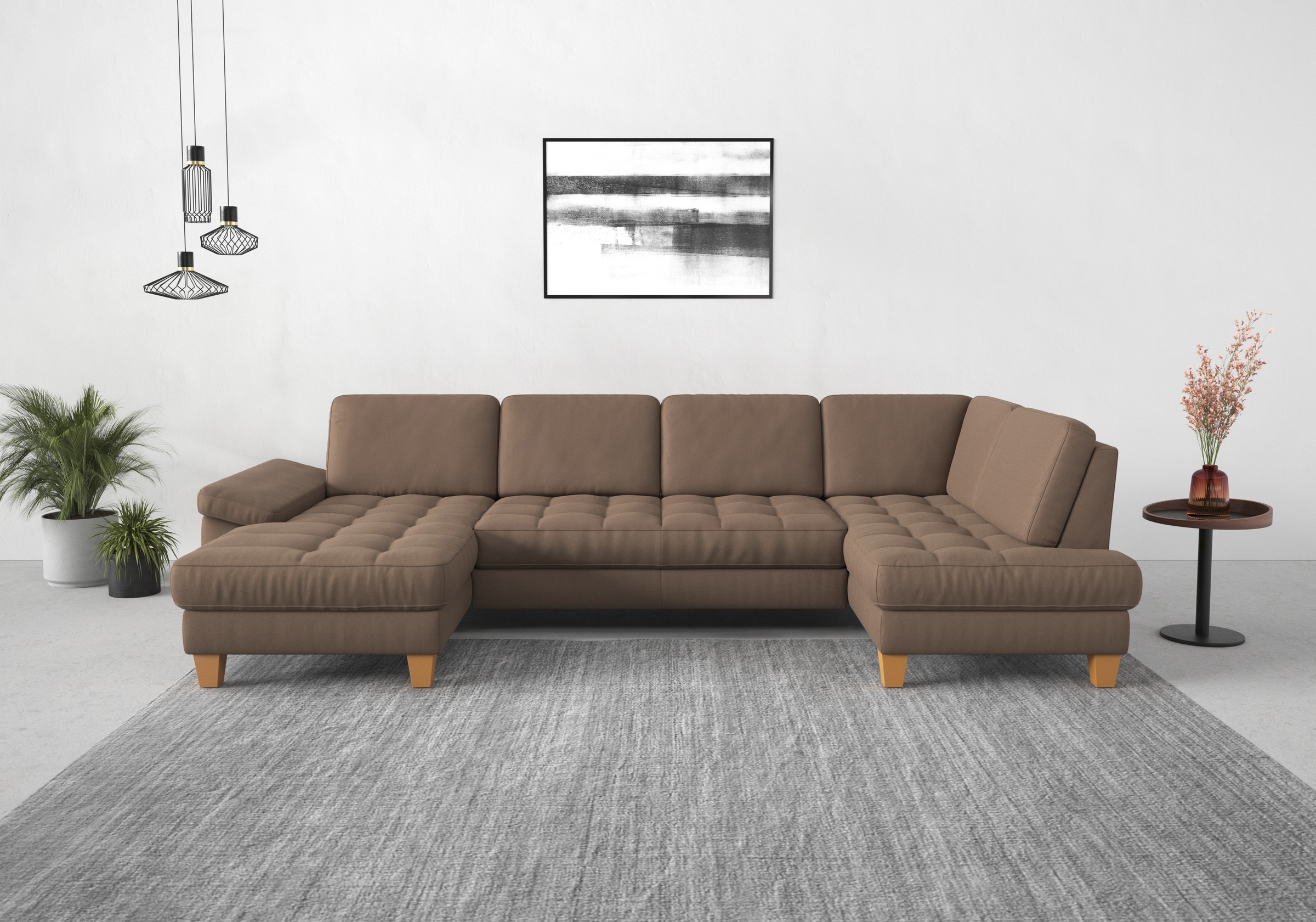 sit&more Wohnlandschaft »Westham U-Form« wahlweise mit Bettfunktion, Bettkasten, Sitztiefenverstellung
