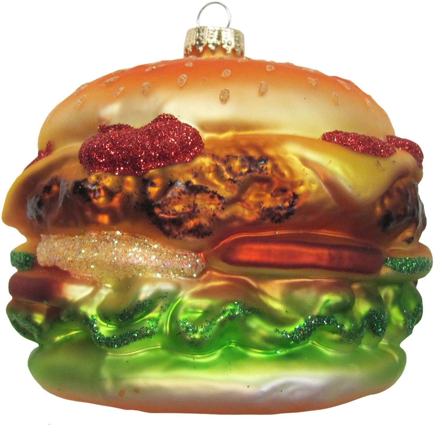 Krebs Glas Lauscha Christbaumschmuck "Hamburger, Weihnachtsdeko, Christbaumschmuck", (1 tlg.), mundgeblasen