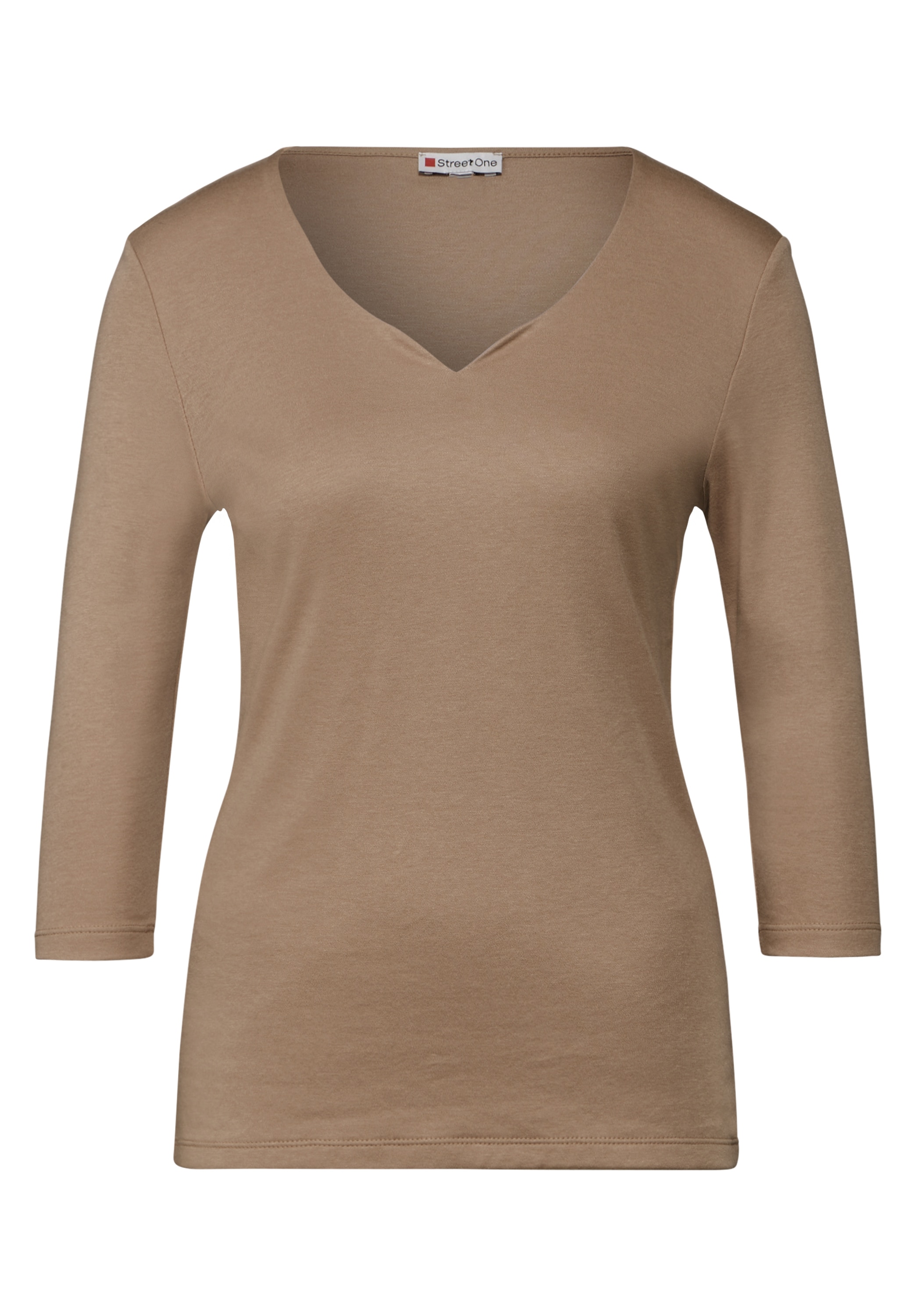 STREET ONE Langarmshirt, mit Herzausschnitt