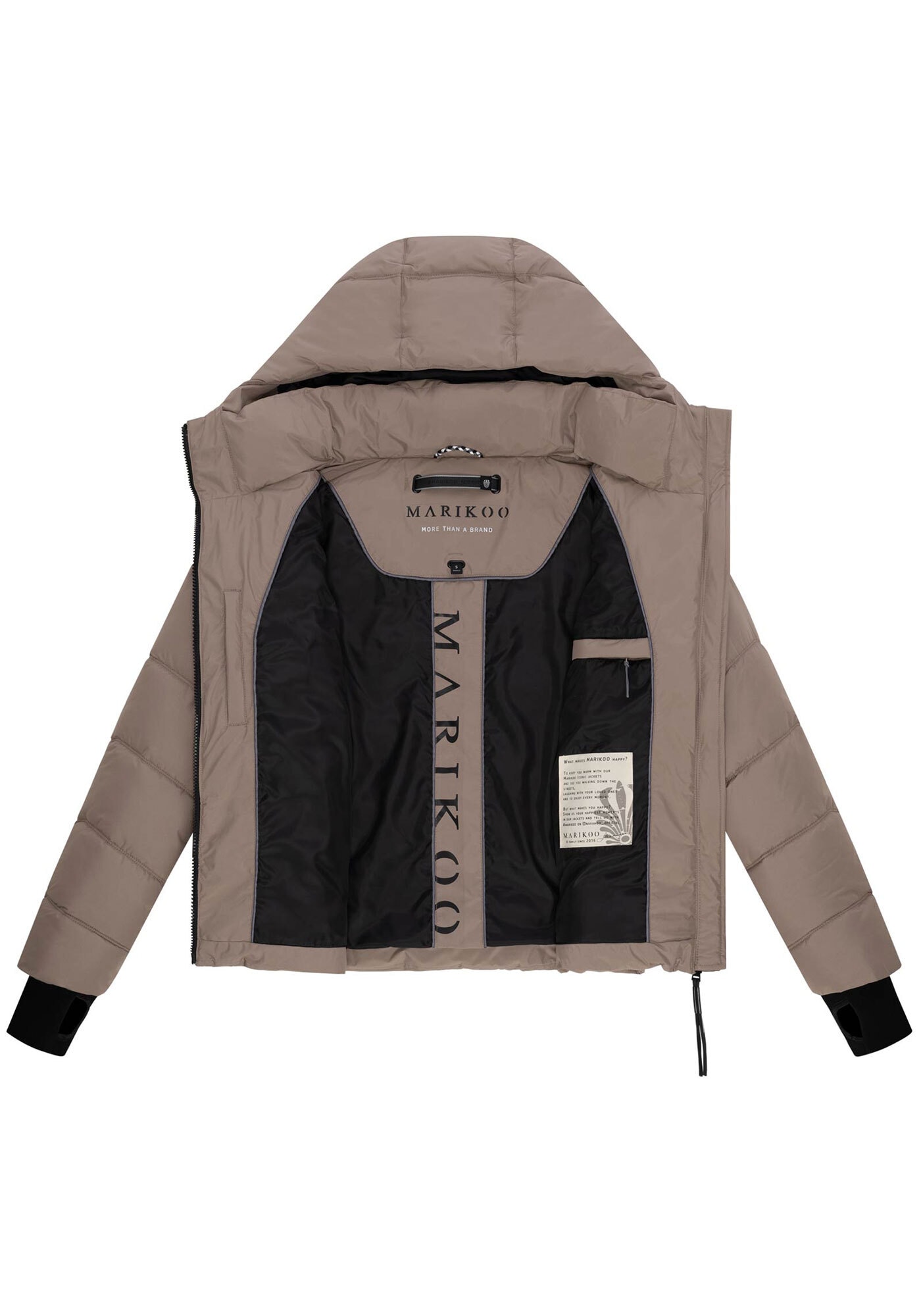 Marikoo Winterjacke »Yukanii«, Ärmelbündchen mit Daumenloch