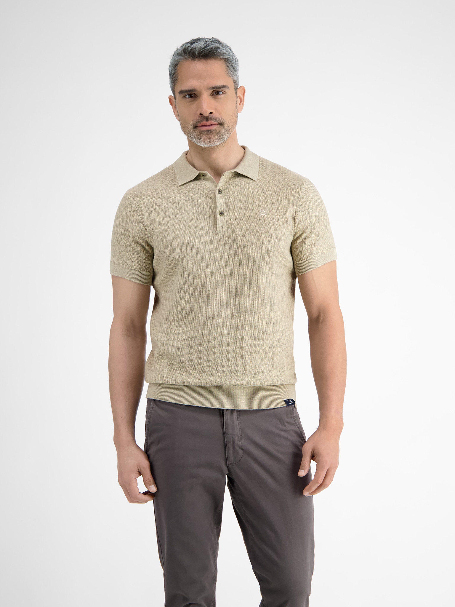 LERROS Poloshirt "LERROS Strick-Polo mit klassisch geknöpftem Kragen" günstig online kaufen