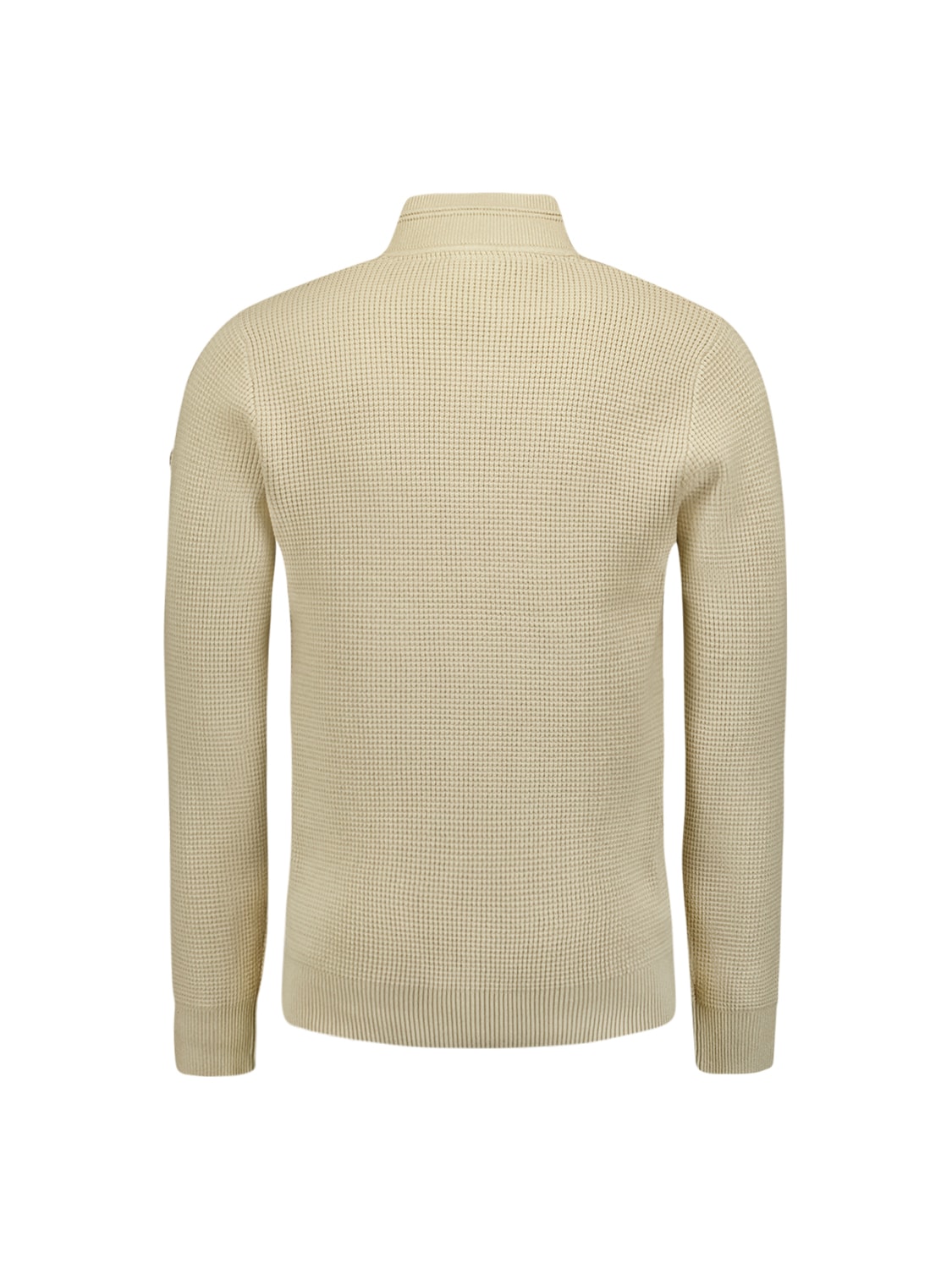NO EXCESS Rollkragenpullover »No Excess Jacquard-Pullover mit halbem Reißverschluss«
