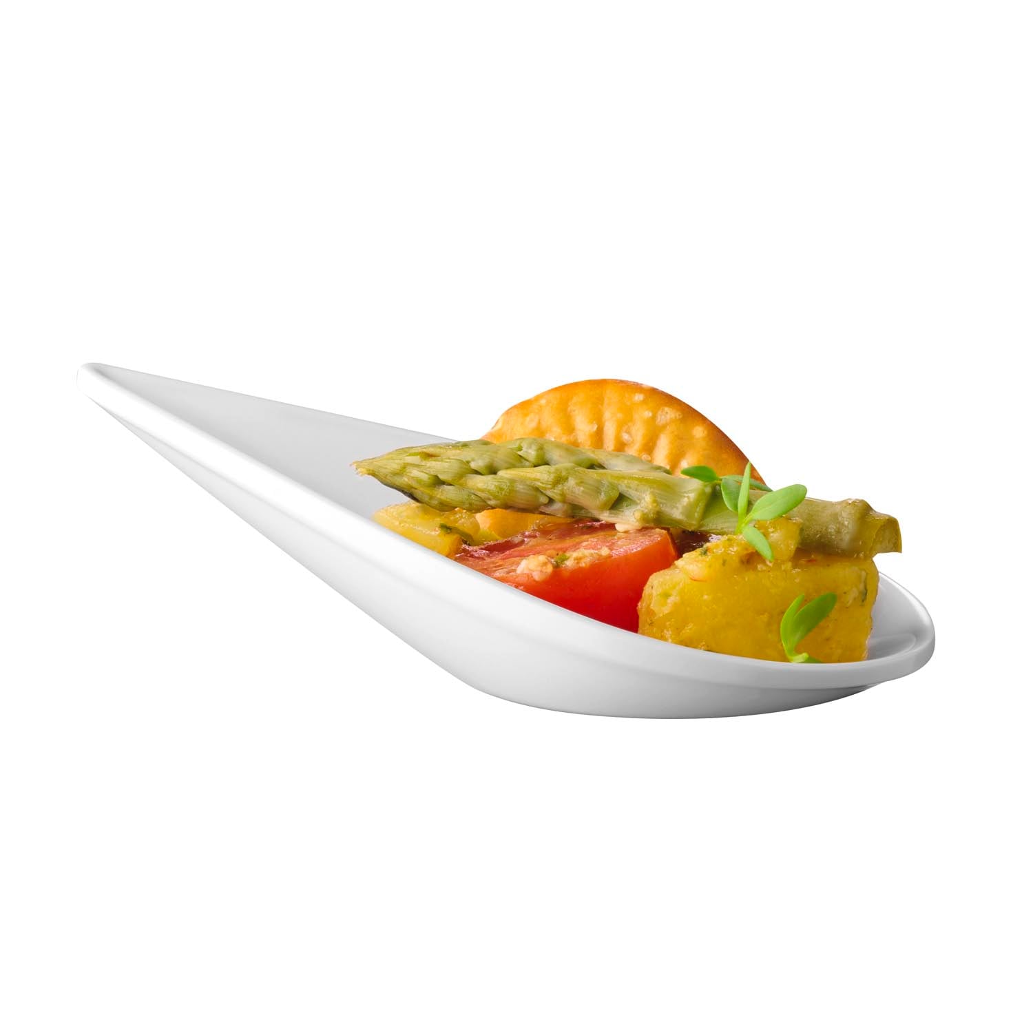 APS Fingerfood-Löffel »DROP, 12er Set« Stapelbarer Löffel aus Melamin