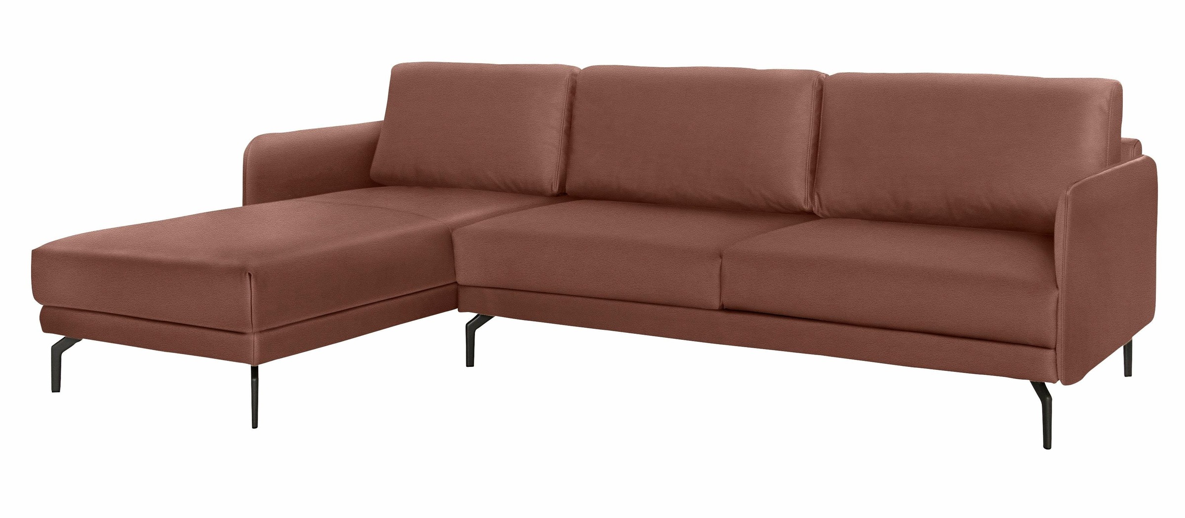 Creation BY ROLF BENZ Ecksofa »CR.450, Designecksofa, Polsterecke, L-Form«, Armlehne sehr schmal, Breite 234 cm, Alugussfüße in umbragrau